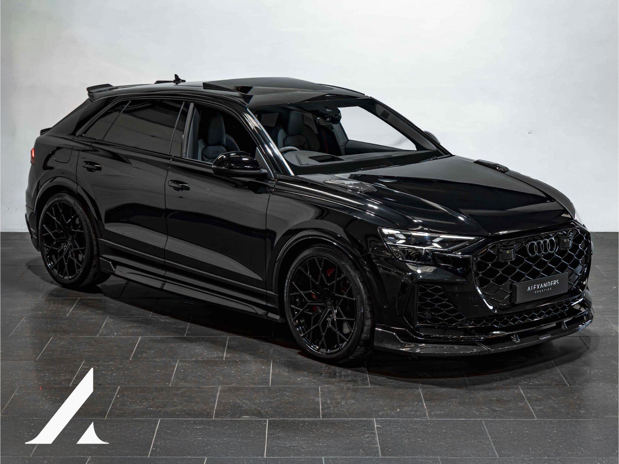 An exterior shot of the front right on a 2025 Audi RSQ8