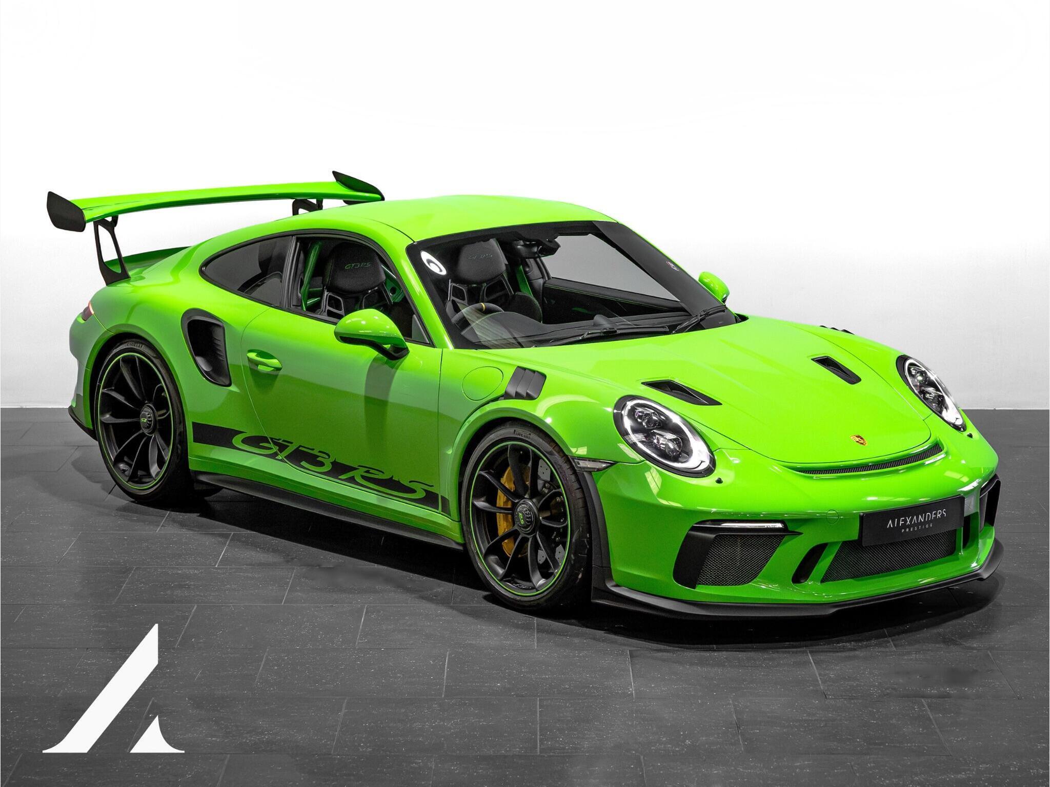 An exterior shot of the front right on a 2018 Porsche 911