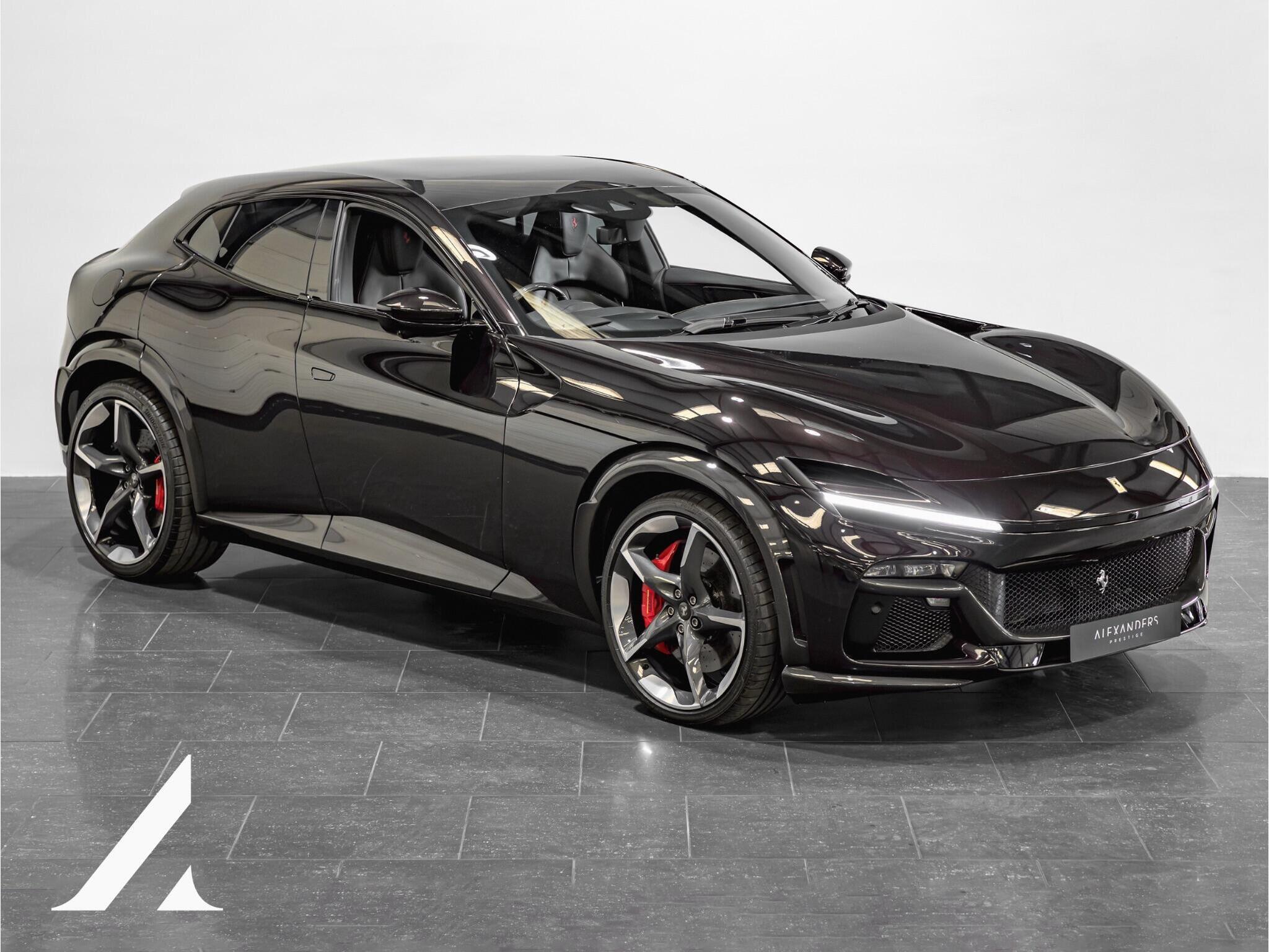 An exterior shot of the front right on a 2024 Ferrari Purosangue