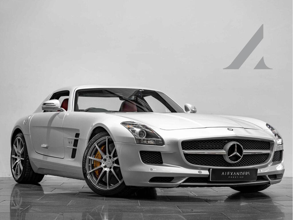 An exterior shot of the front right on a 2010 Mercedes-Benz SLS