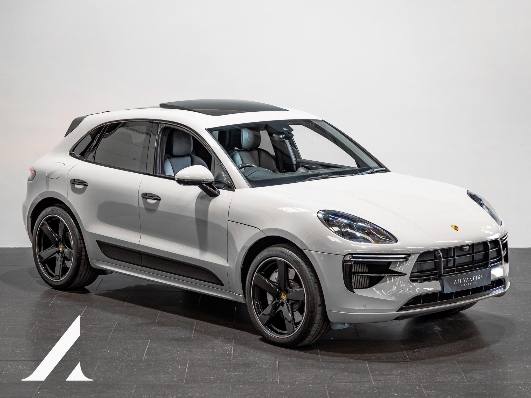 An exterior shot of the front right on a 2020 Porsche Macan