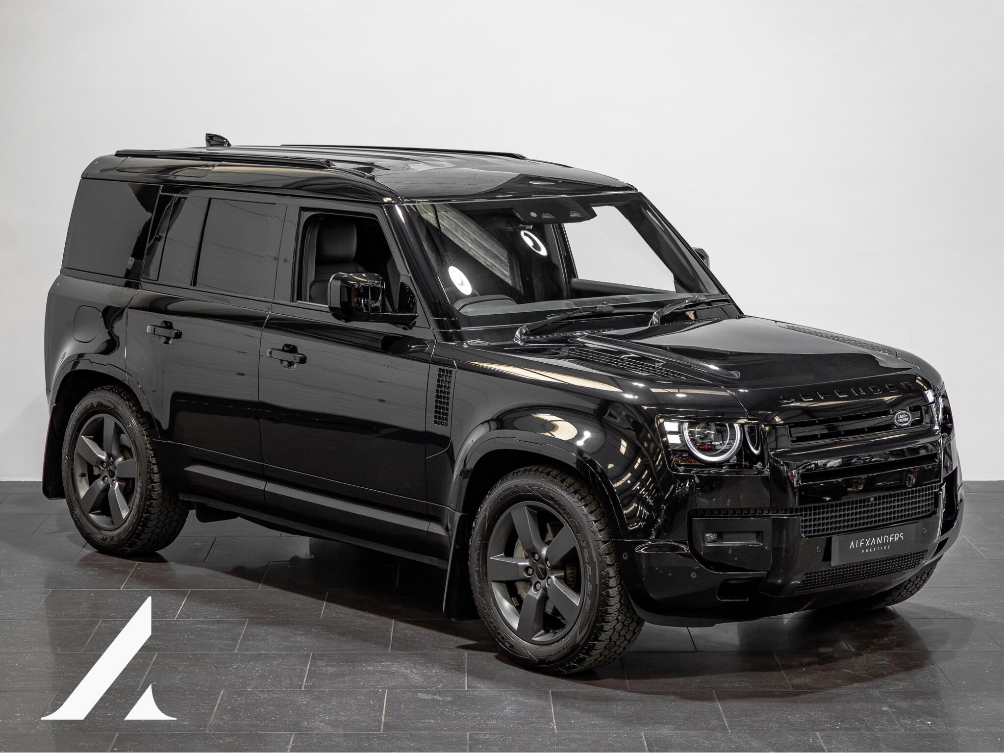 An exterior shot of the front right on a 2025 Land Rover Defender 110