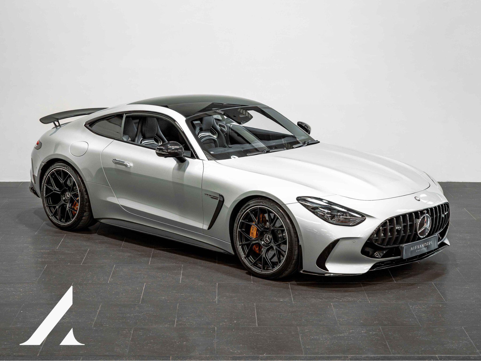 An exterior shot of the front right on a 2024 Mercedes-Benz AMG GT