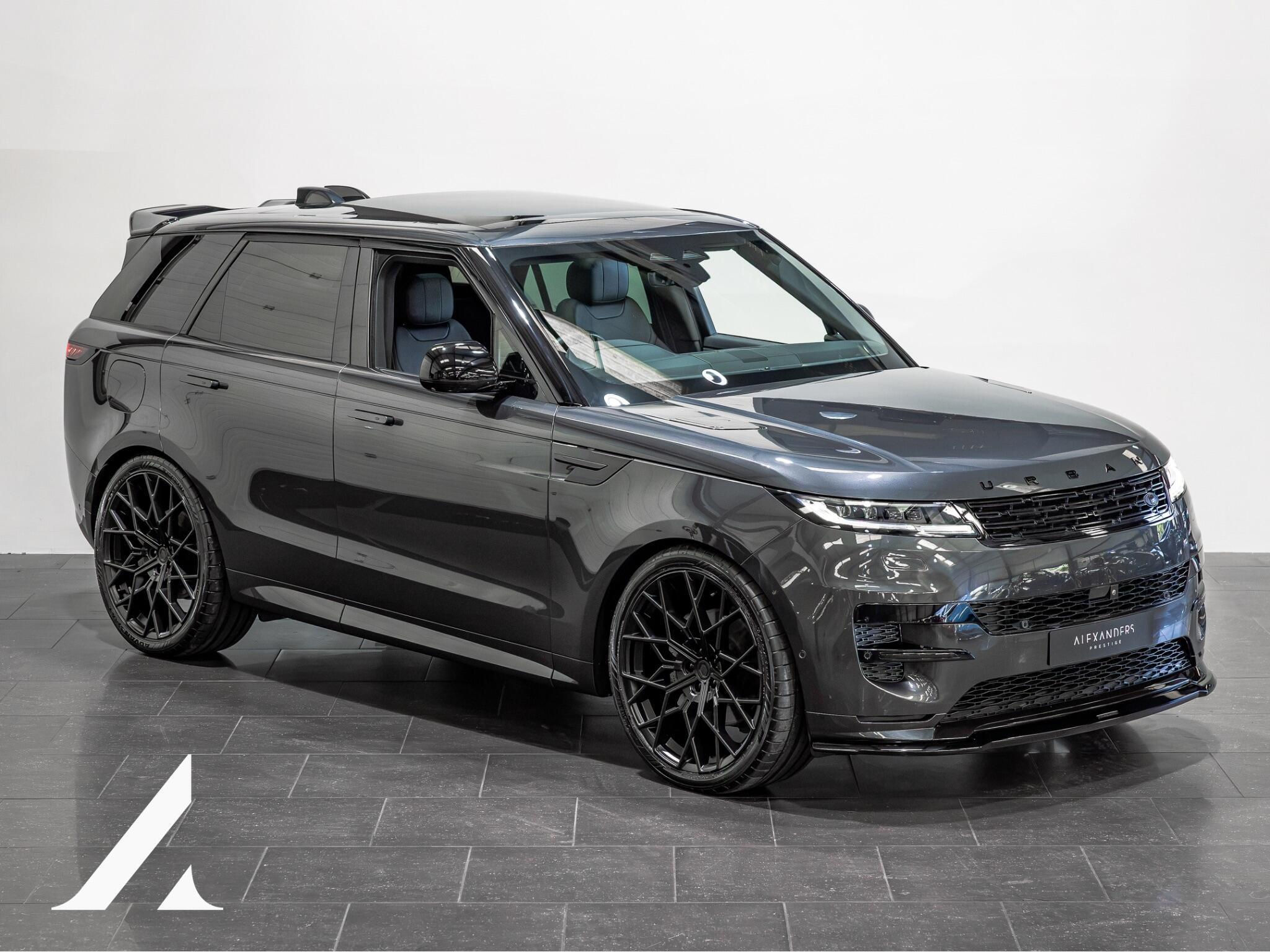 An exterior shot of the front right on a 2025 Land Rover Range Rover Sport