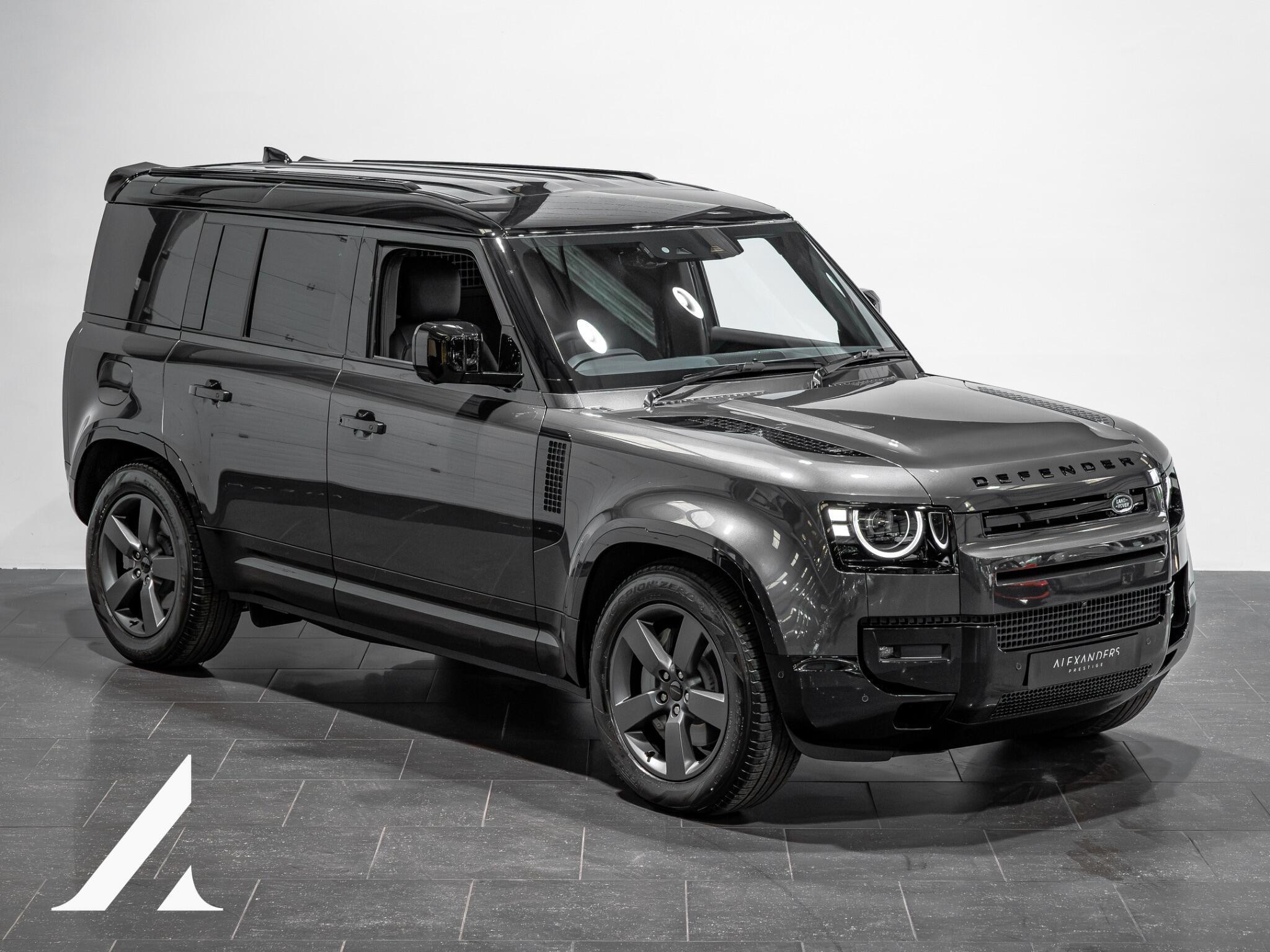 An exterior shot of the front right on a 2026 Land Rover Defender 110