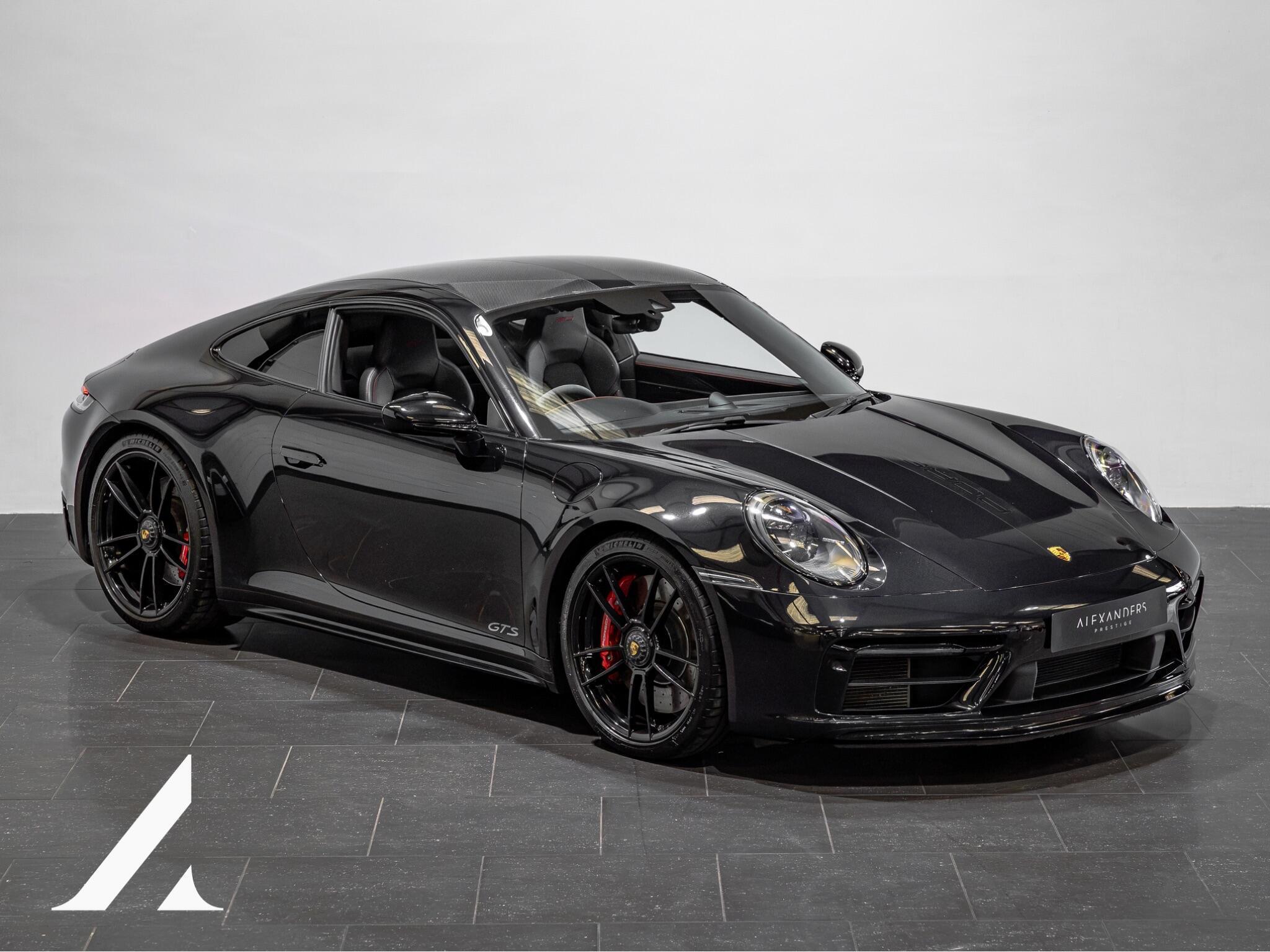 An exterior shot of the front right on a 2021 Porsche 911