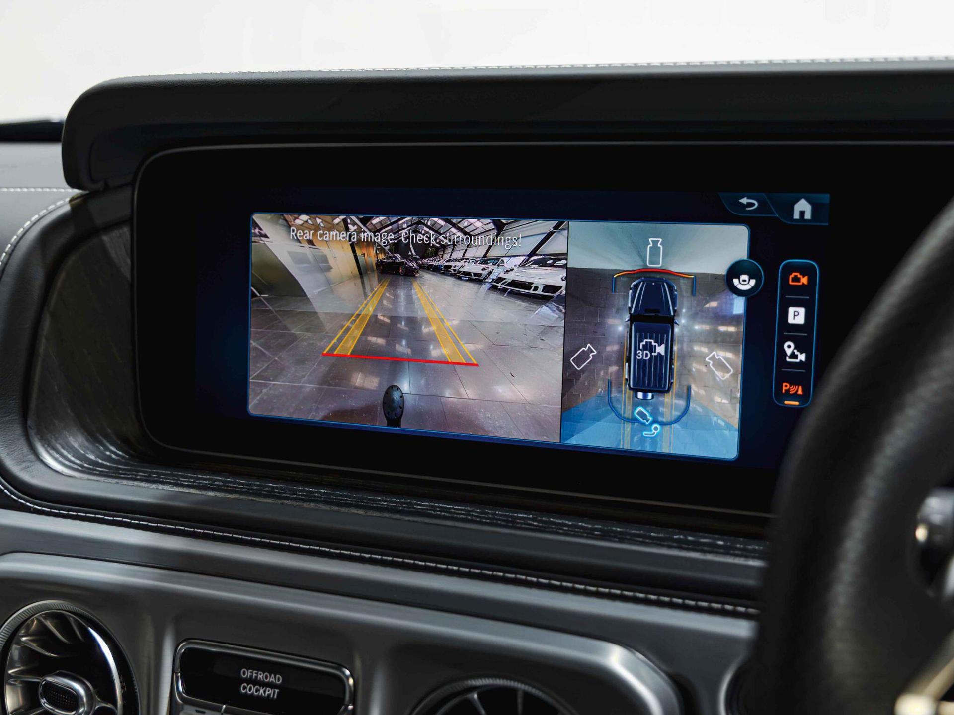 An interior shot of the infotainment system on a 2025 Mercedes-Benz G-Class