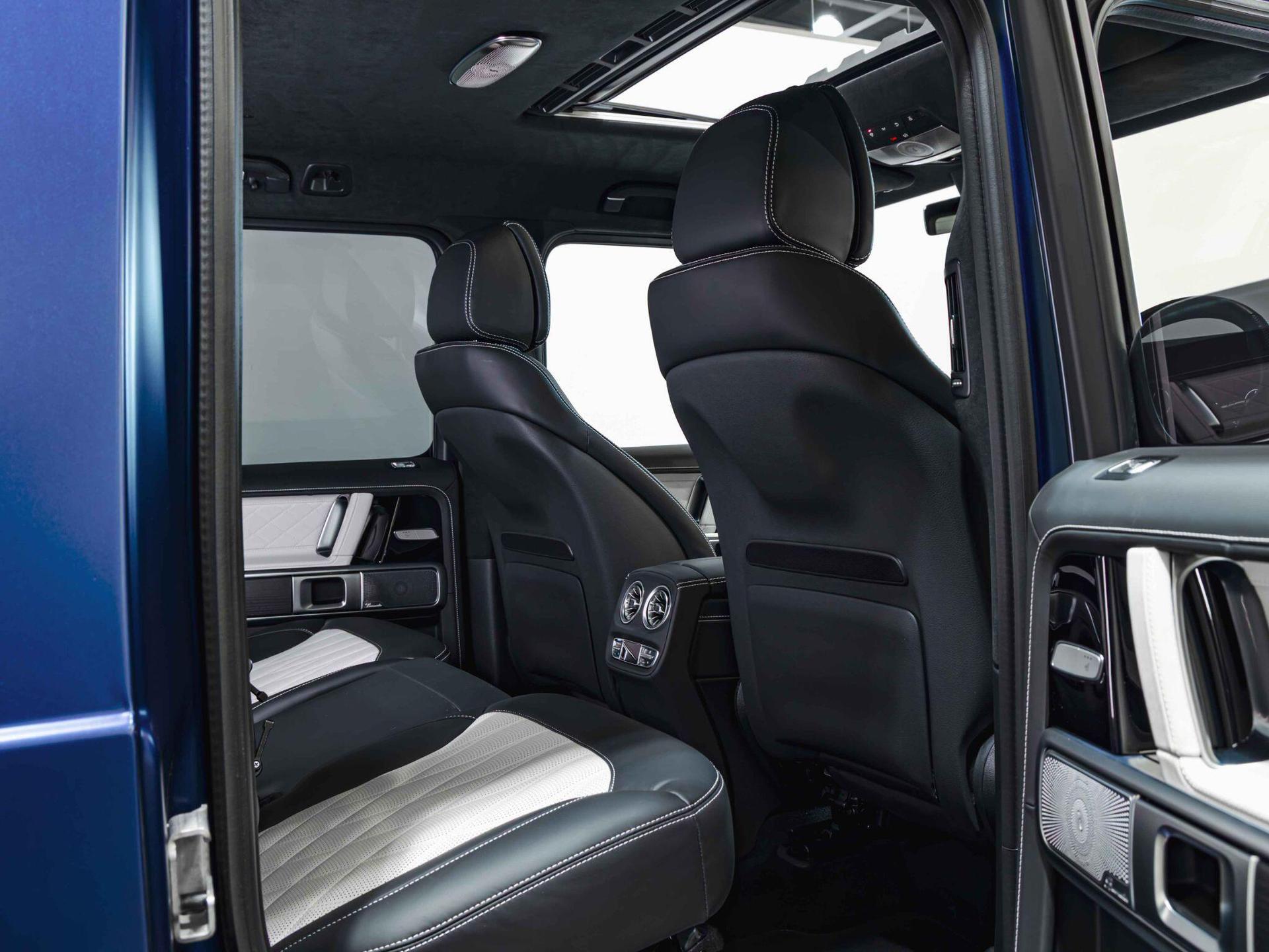 An interior shot of the seats rear on a 2025 Mercedes-Benz G-Class