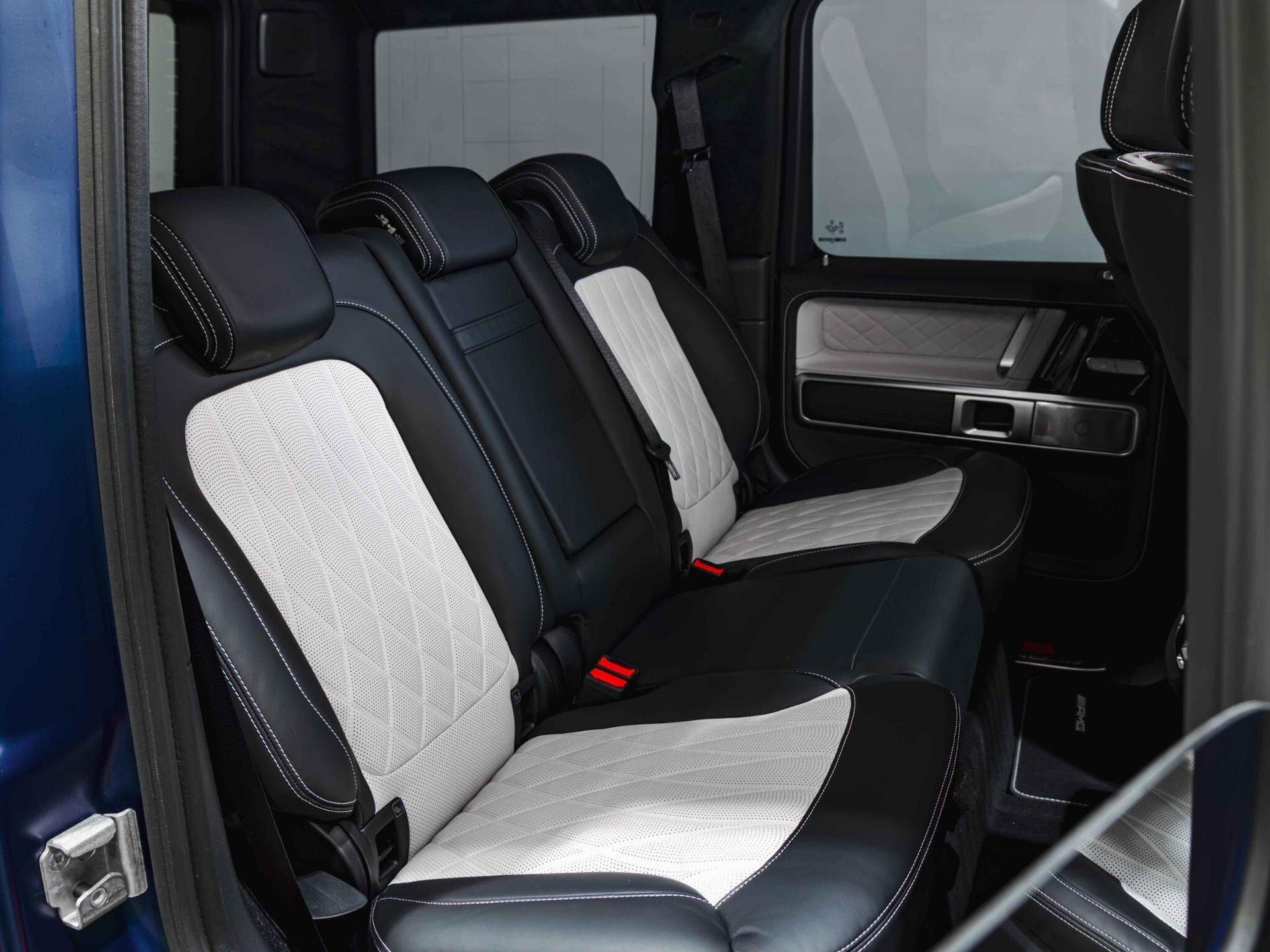 An interior shot of the seats rear on a 2025 Mercedes-Benz G-Class