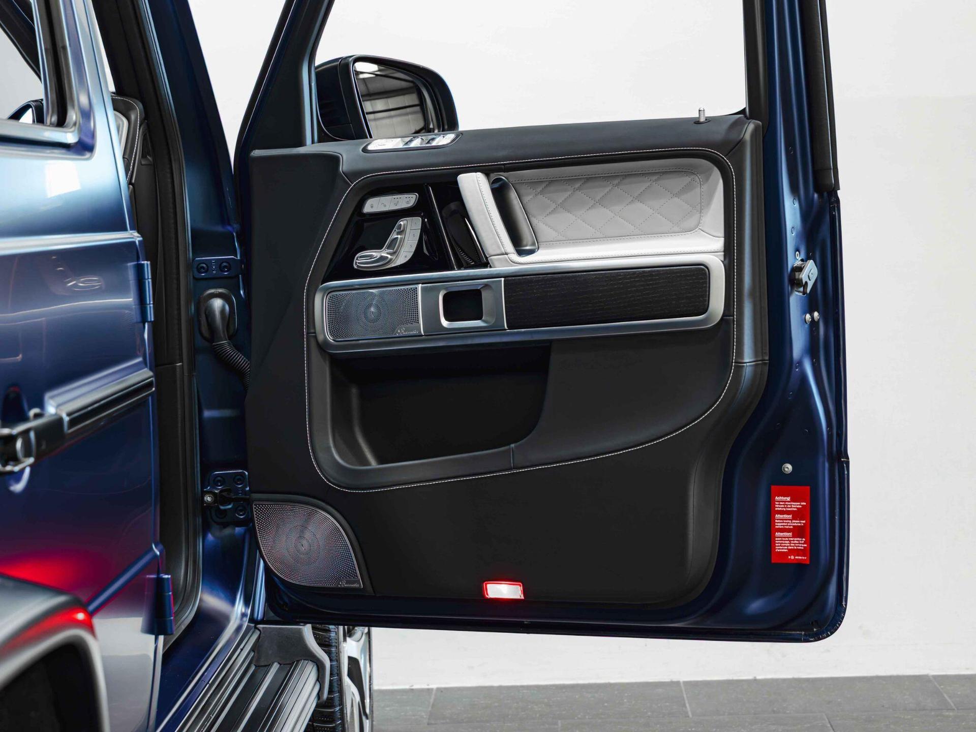 An interior shot of the door interior on a 2025 Mercedes-Benz G-Class