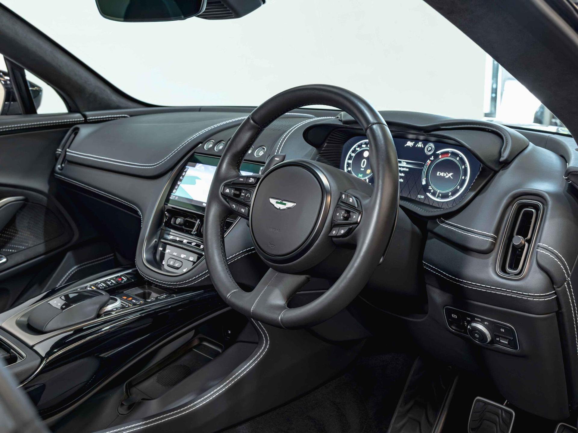 An interior shot of the interior front on a 2022 Aston Martin DBX