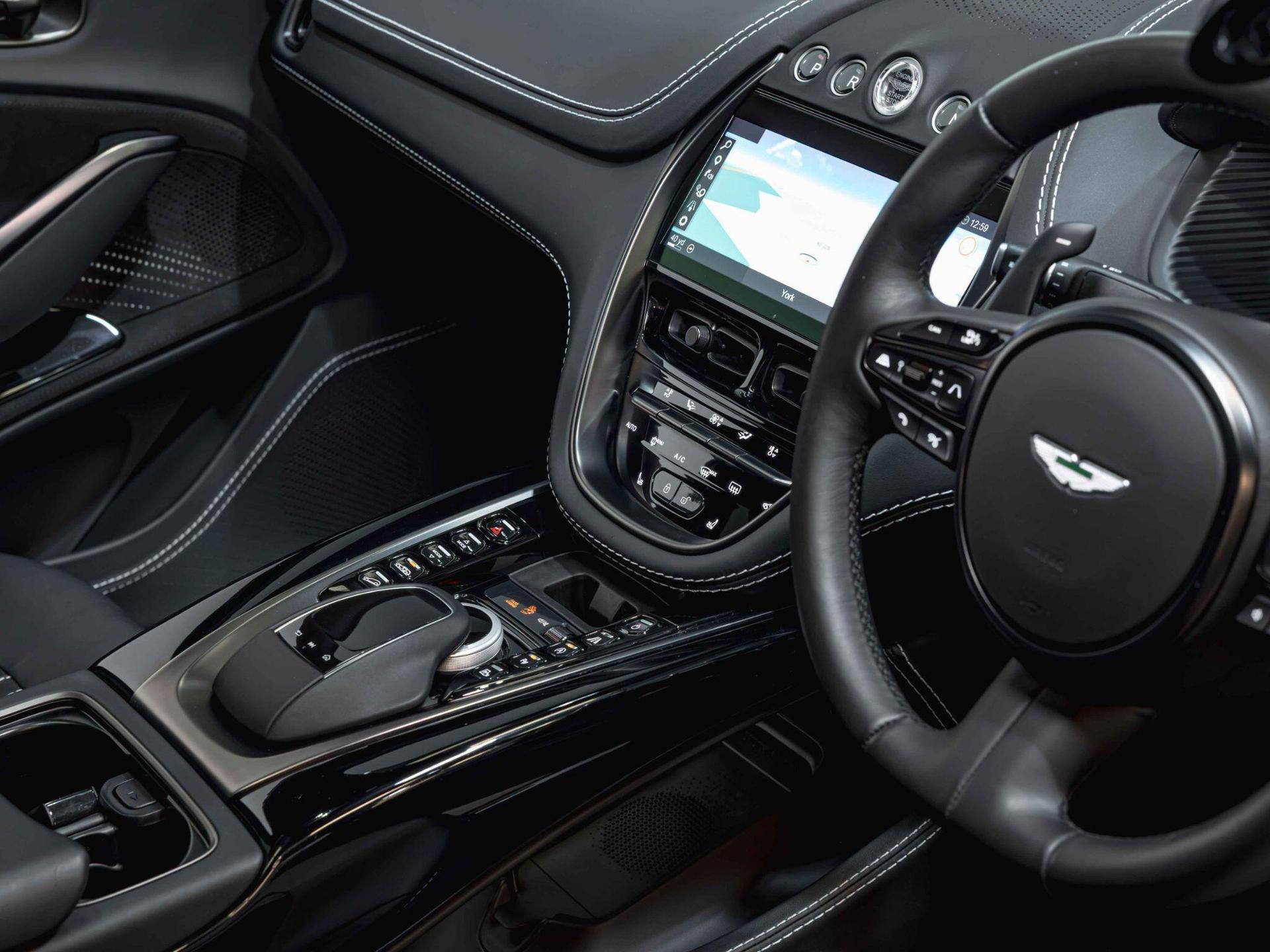 An interior shot of the interior front on a 2022 Aston Martin DBX