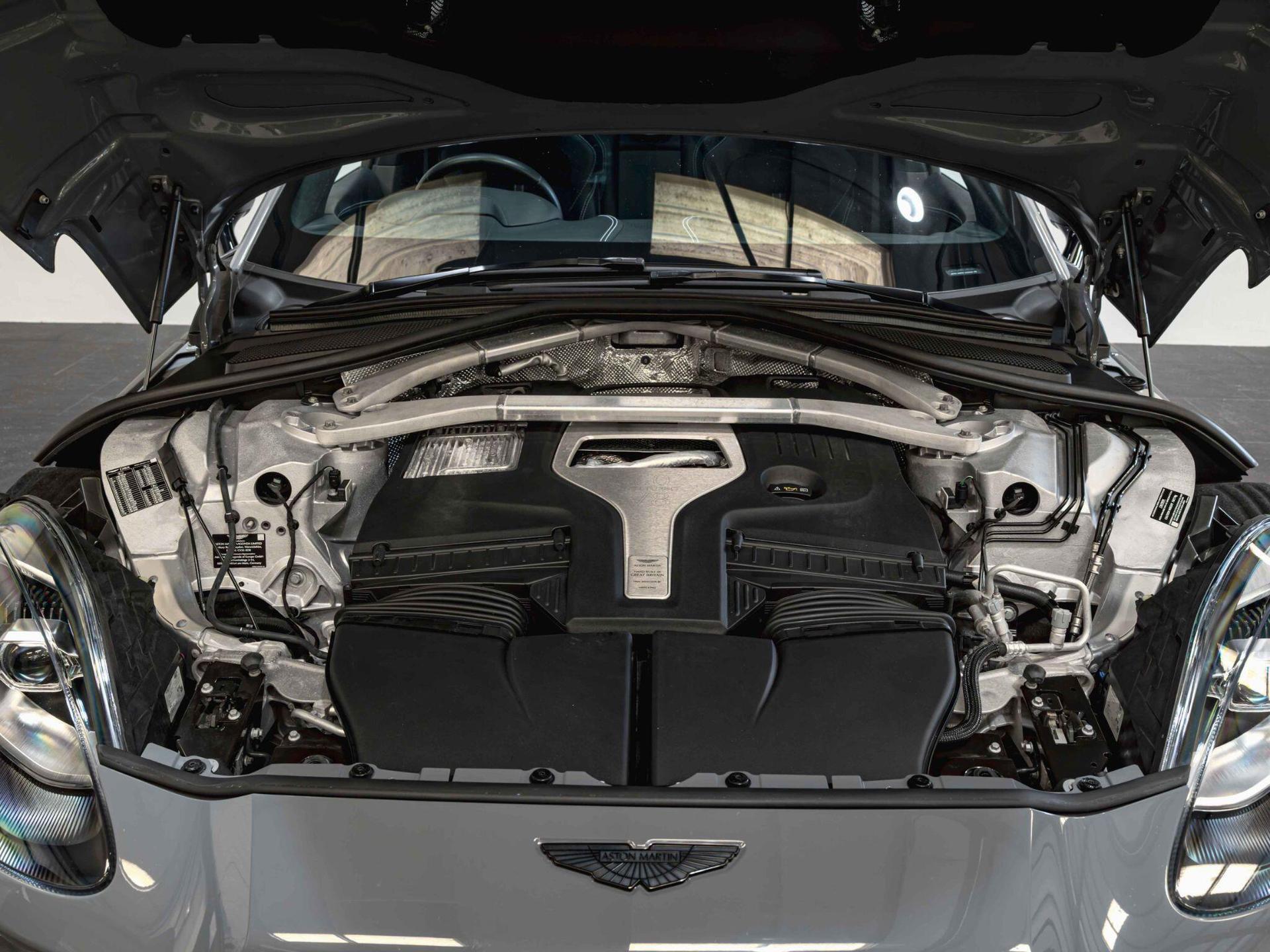 An exterior shot of the engine on a 2022 Aston Martin DBX