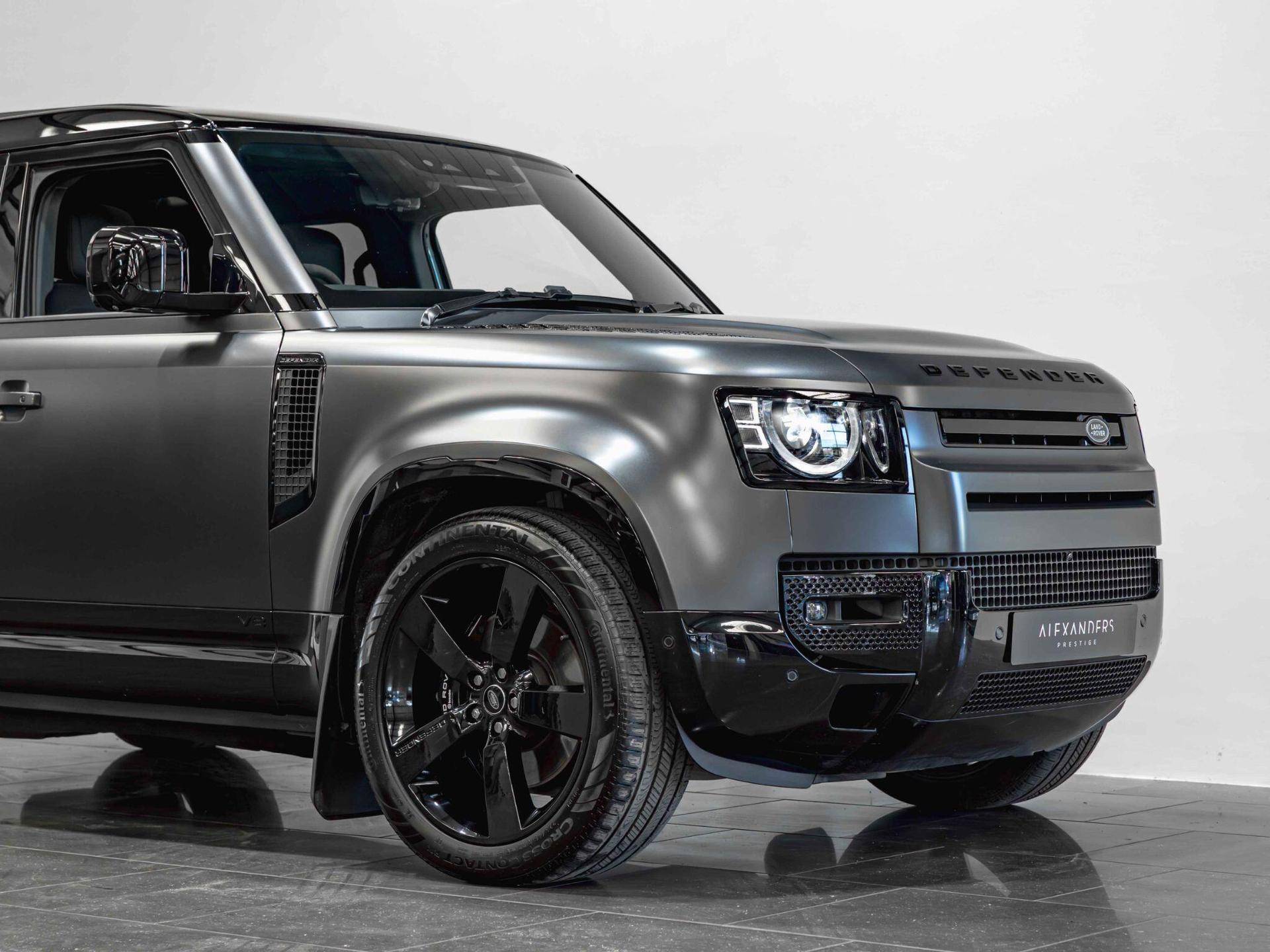 An exterior shot of the front right on a 2022 Land Rover DEFENDER