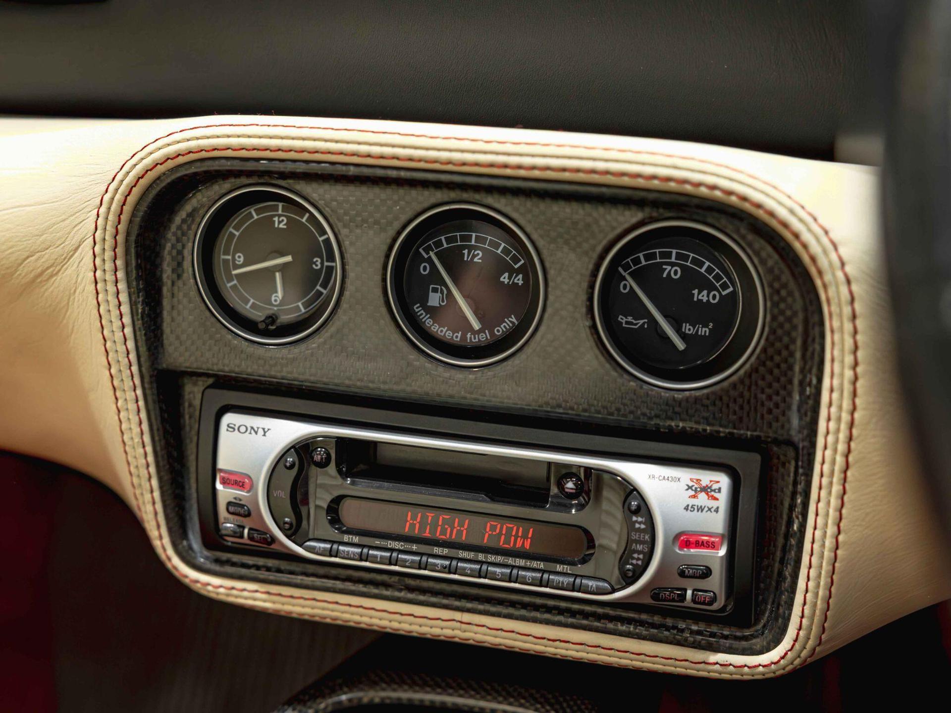 An interior shot of the interior front on a 1997 Ferrari F355