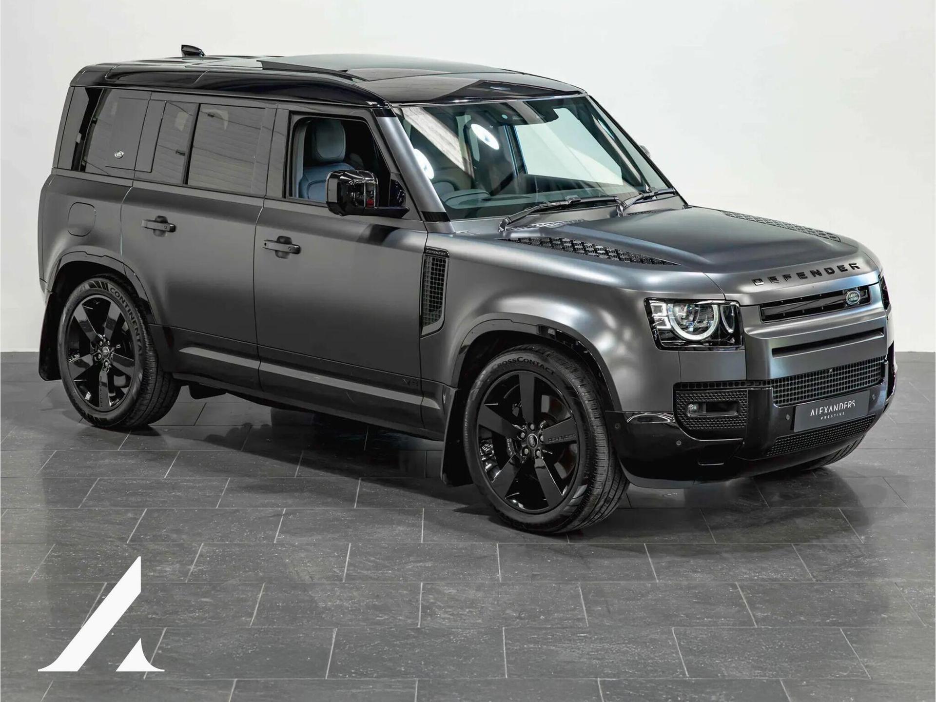 An exterior shot of the front right on a 2022 Land Rover DEFENDER