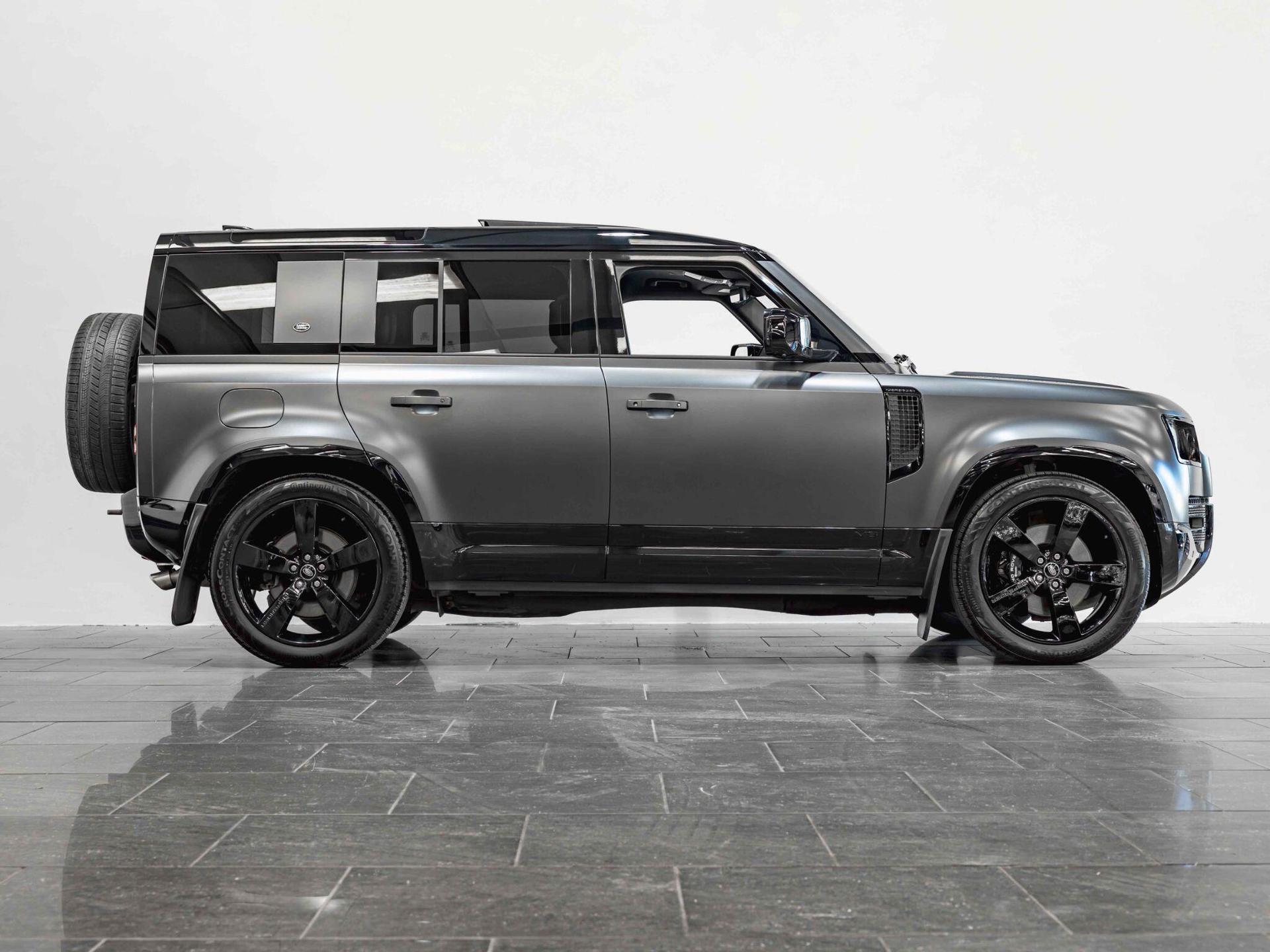 An exterior shot of the side right on a 2022 Land Rover DEFENDER