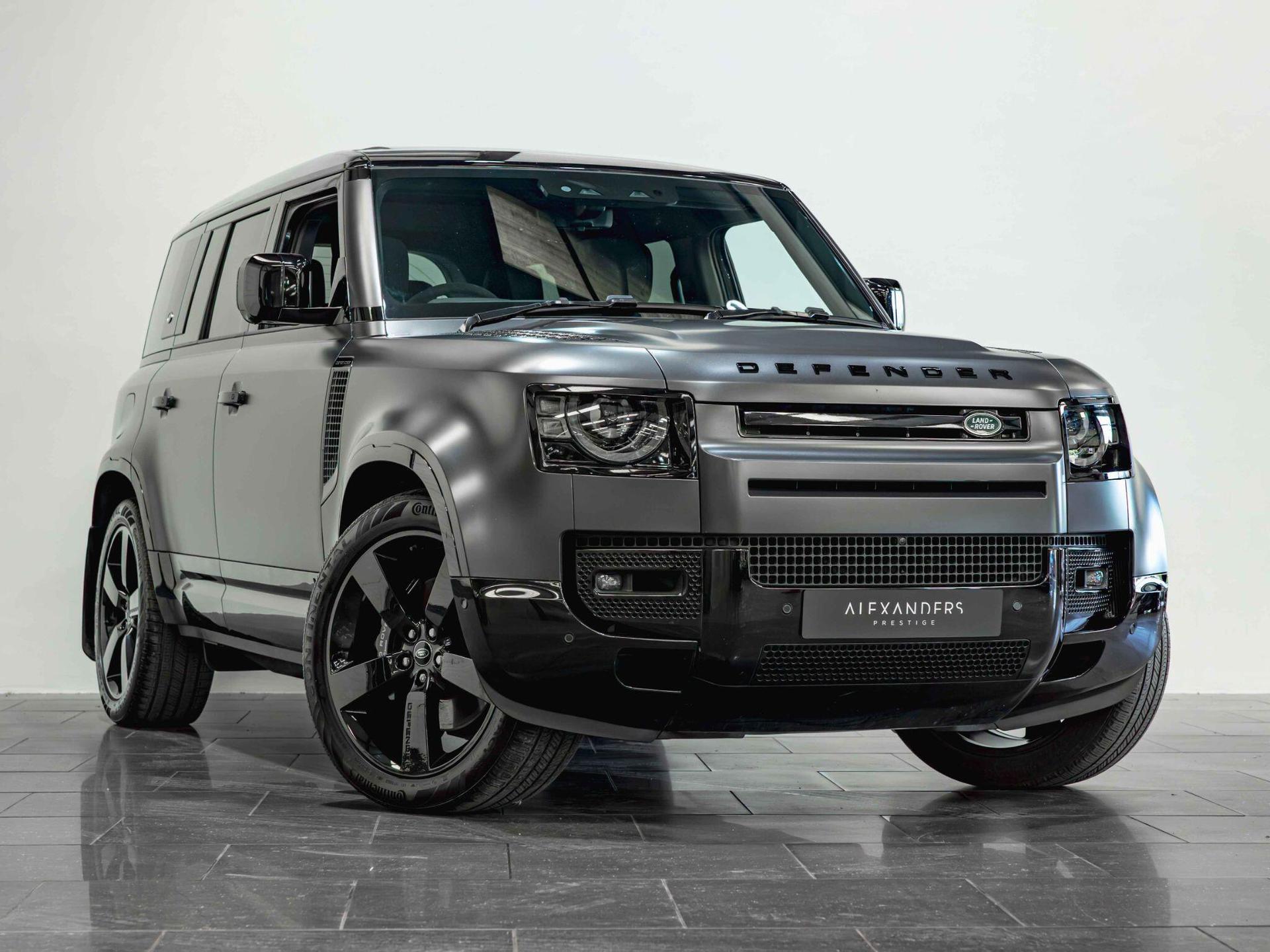 An exterior shot of the front right on a 2022 Land Rover DEFENDER