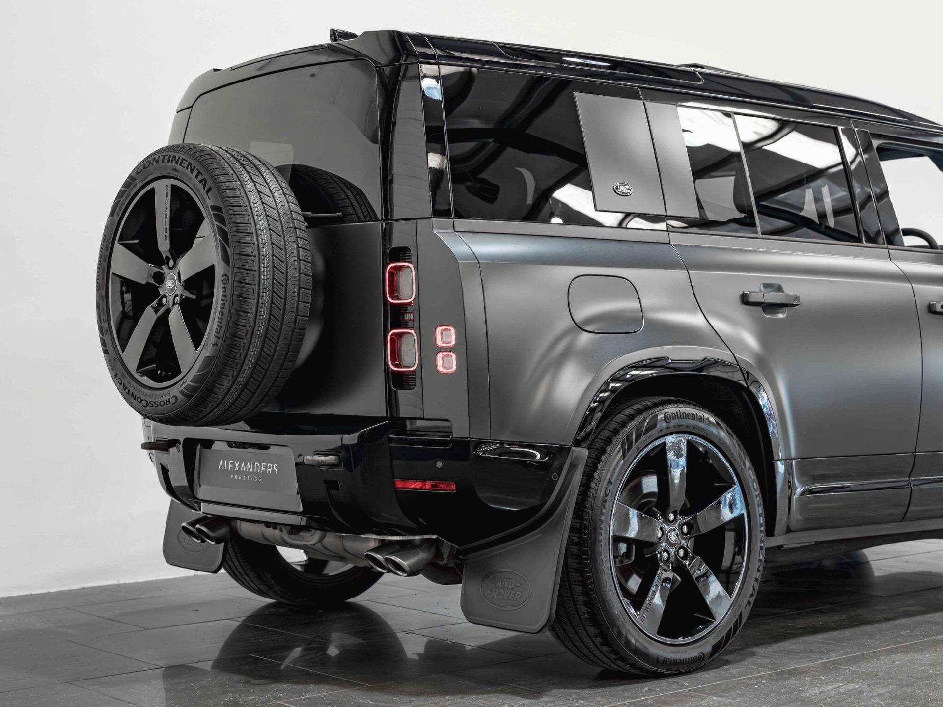 An exterior shot of the rear right on a 2022 Land Rover DEFENDER