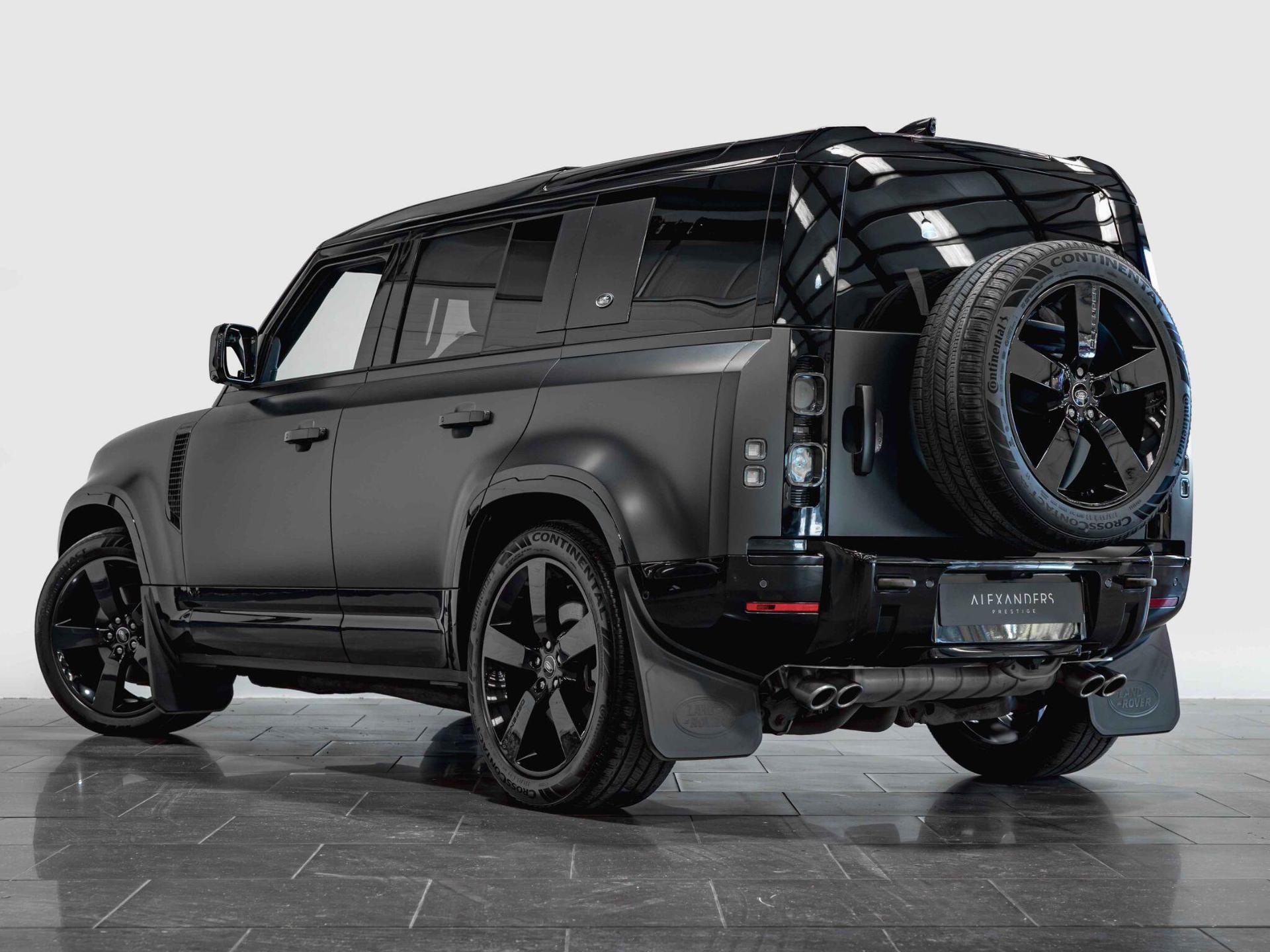 An exterior shot of the rear left on a 2022 Land Rover DEFENDER