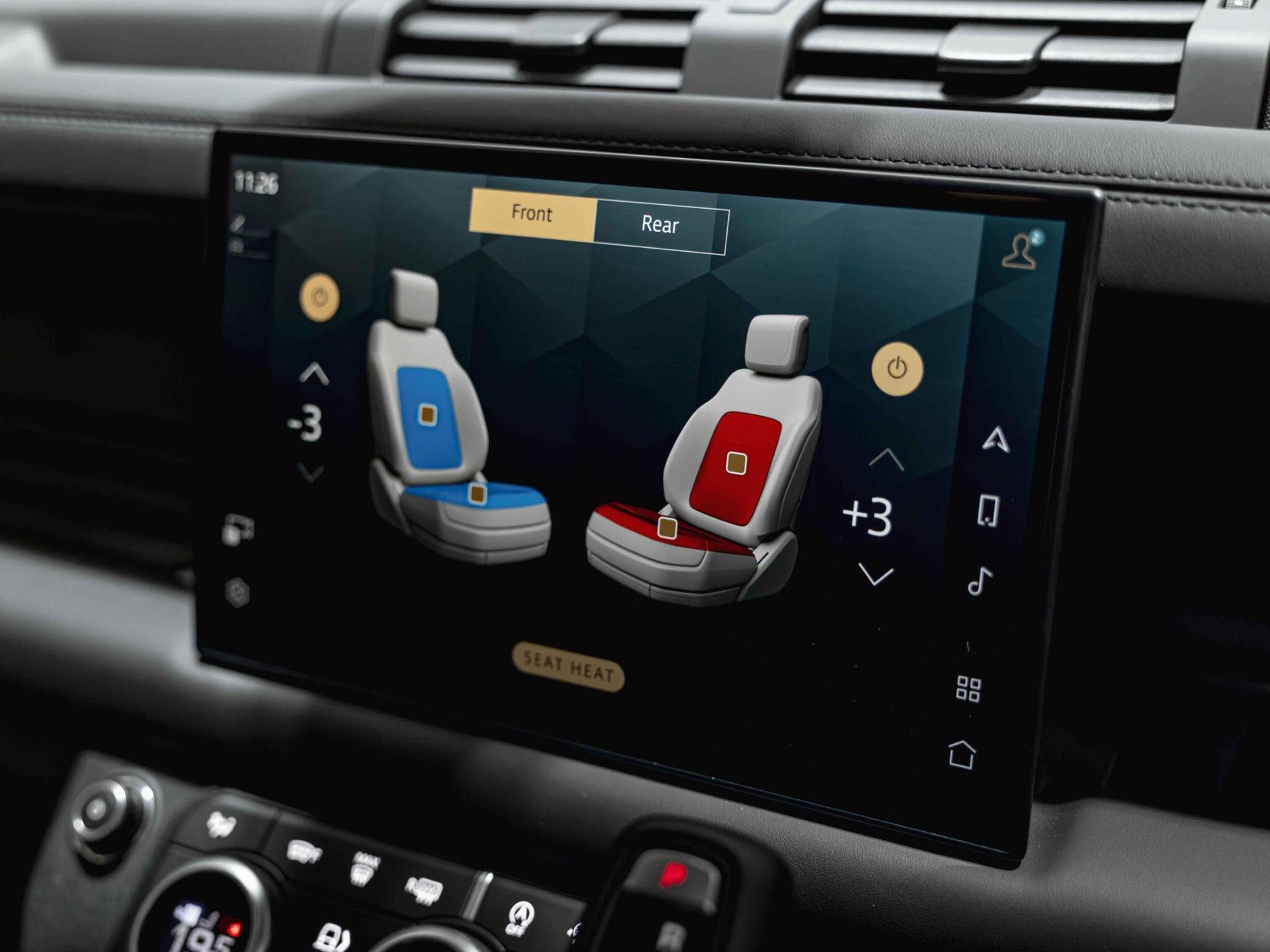 An interior shot of the infotainment system on a 2022 Land Rover DEFENDER
