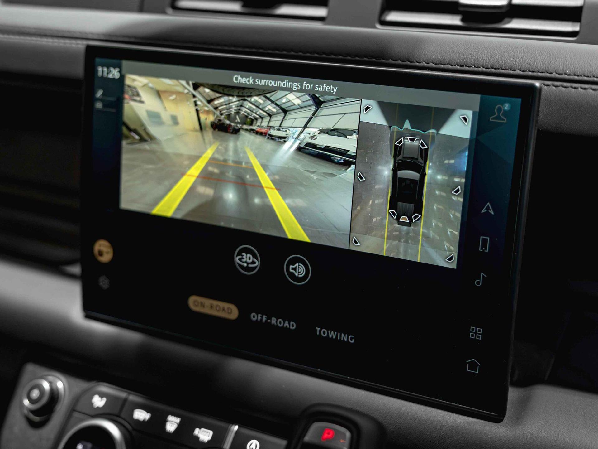 An interior shot of the infotainment system on a 2022 Land Rover DEFENDER