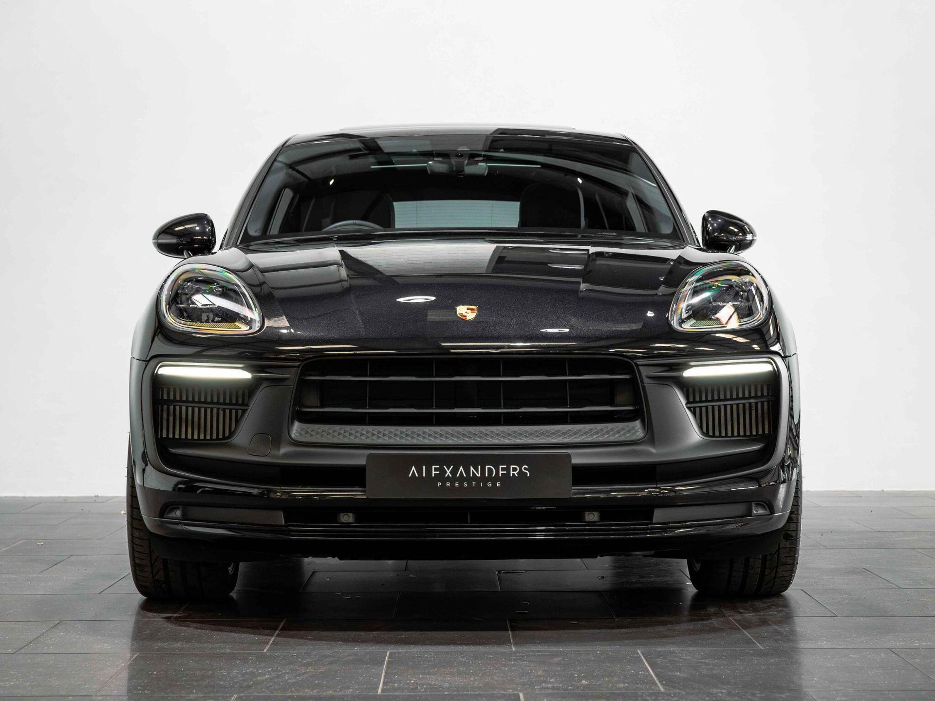 An exterior shot of the front on a 2025 Porsche Macan