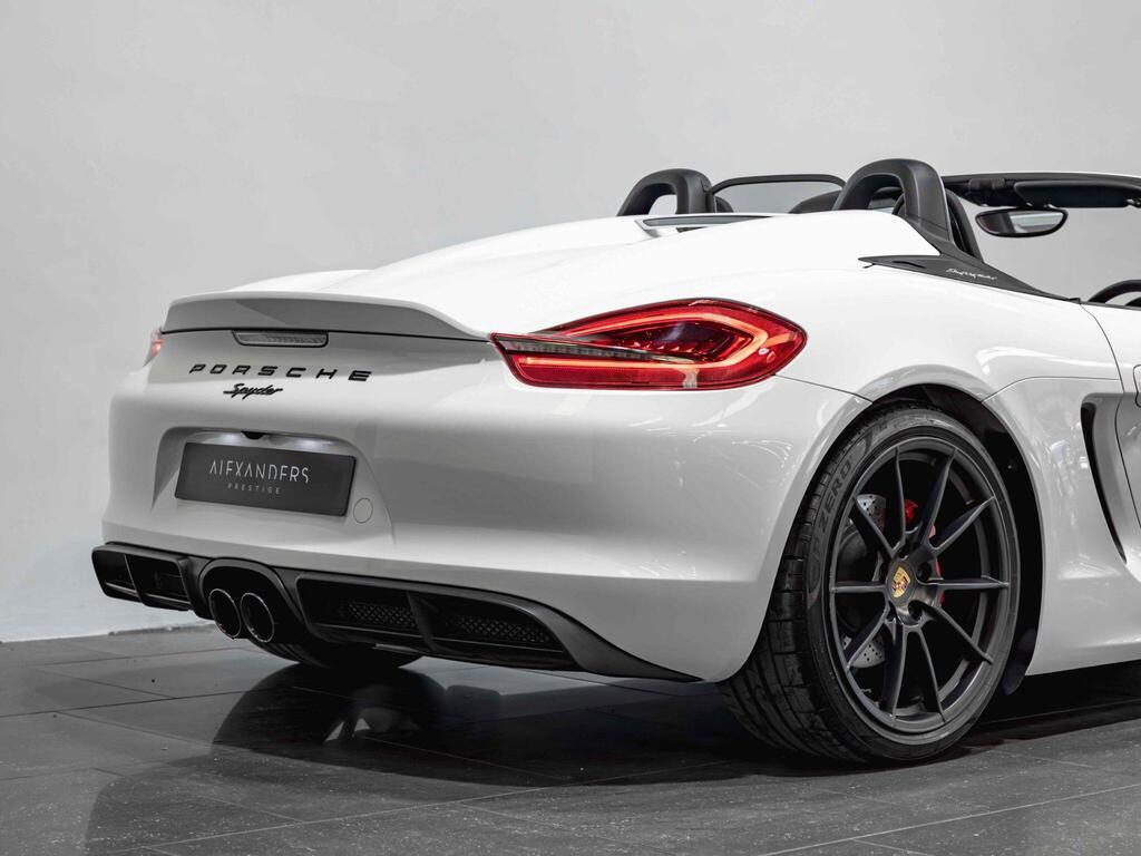 An exterior shot of the rear right on a 2015 Porsche Boxster