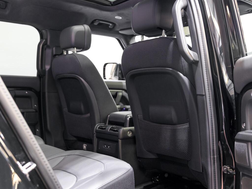 An interior shot of the seats rear on a 2025 Land Rover Defender 110