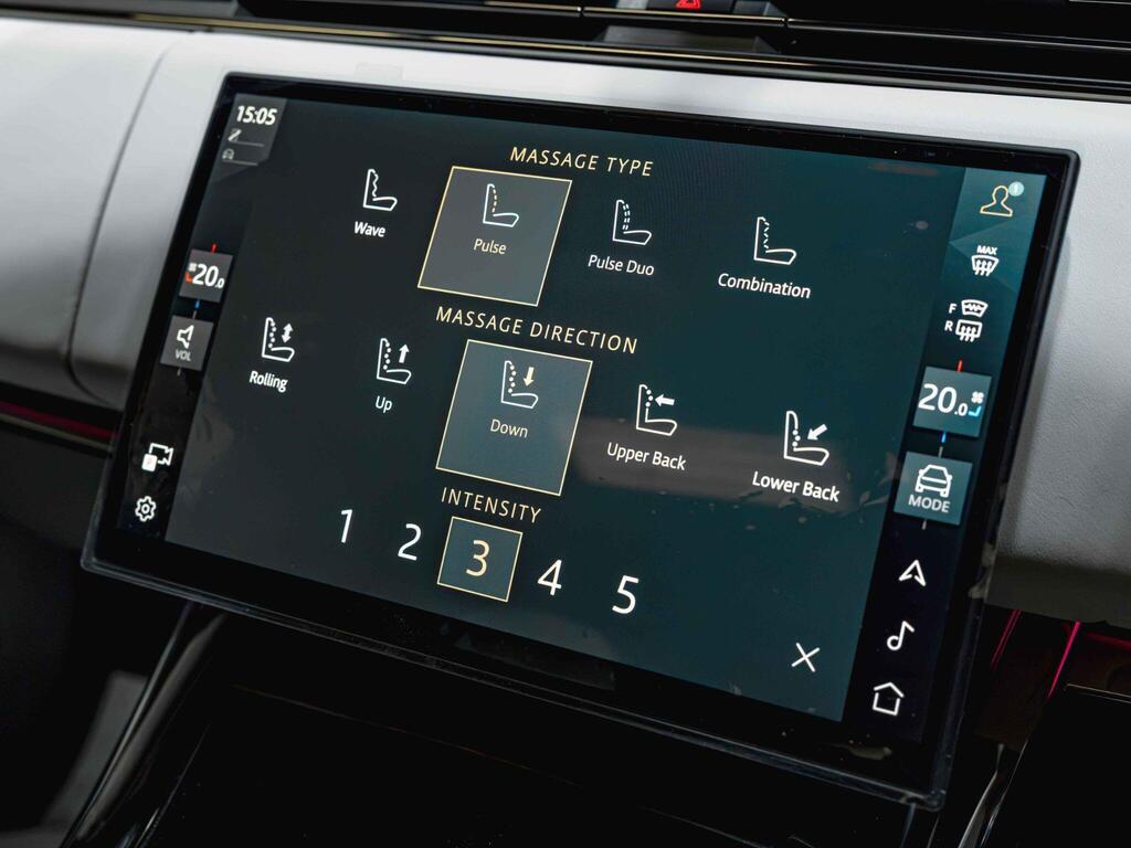 An interior shot of the infotainment system on a 2026 Land Rover Range Rover Sport