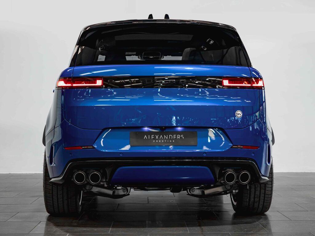 An exterior shot of the rear on a 2026 Land Rover Range Rover Sport
