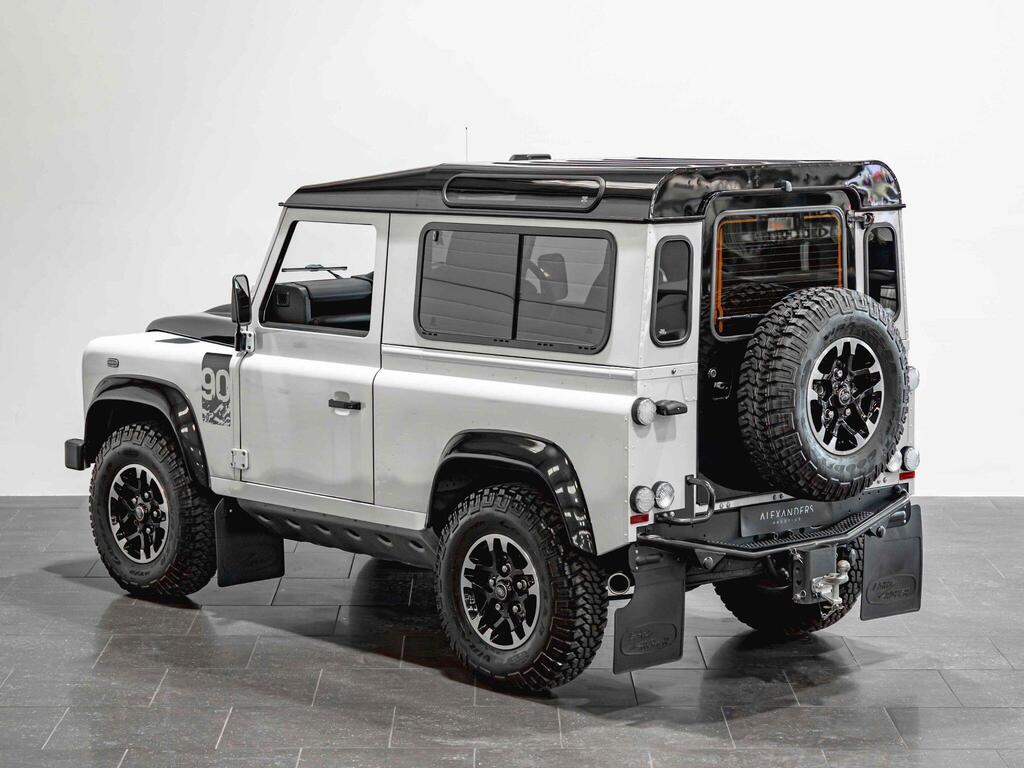 An exterior shot of the rear left on a 2016 Land Rover Defender 90