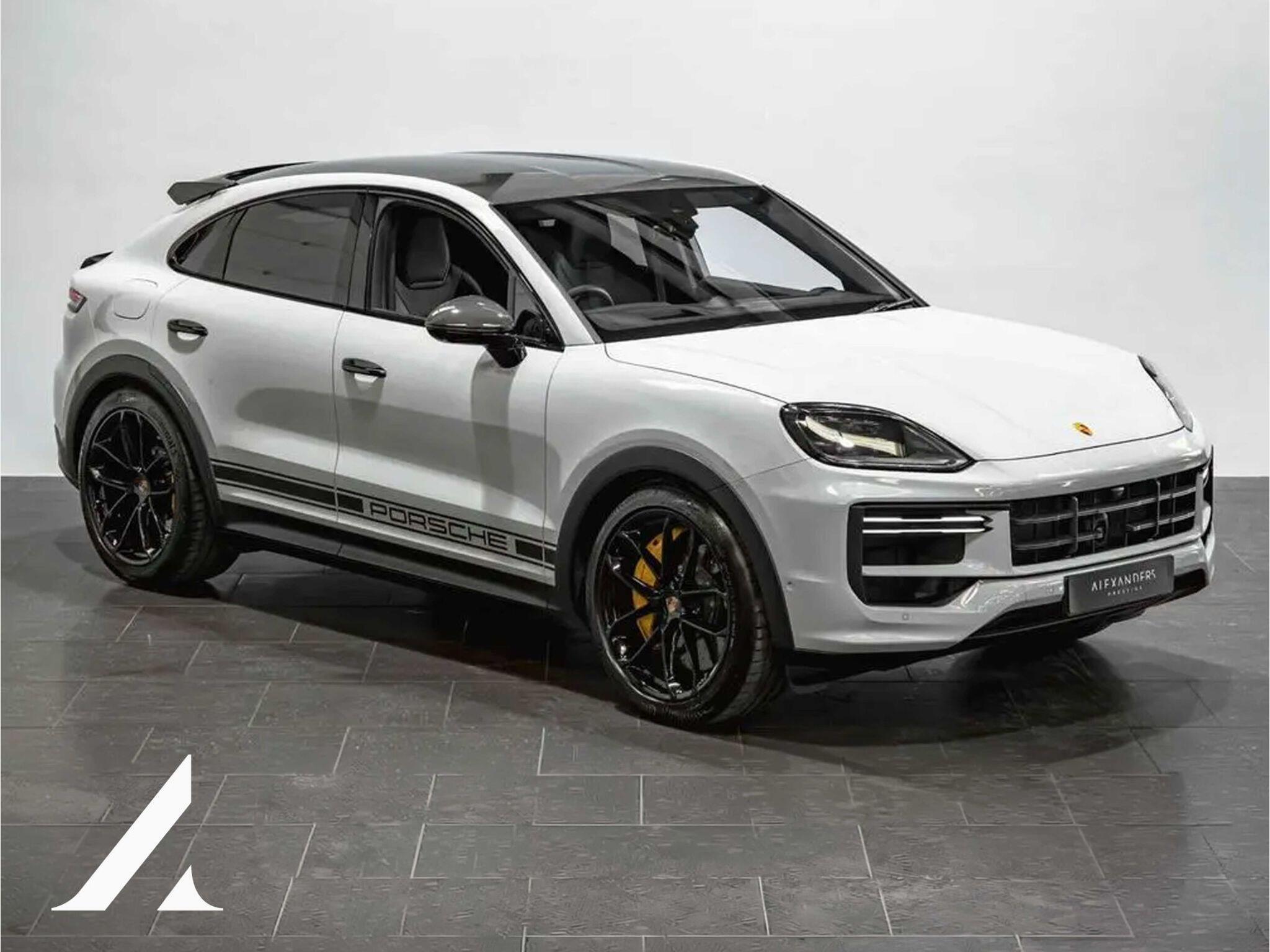 An exterior shot of the front right on a 2024 Porsche Cayenne