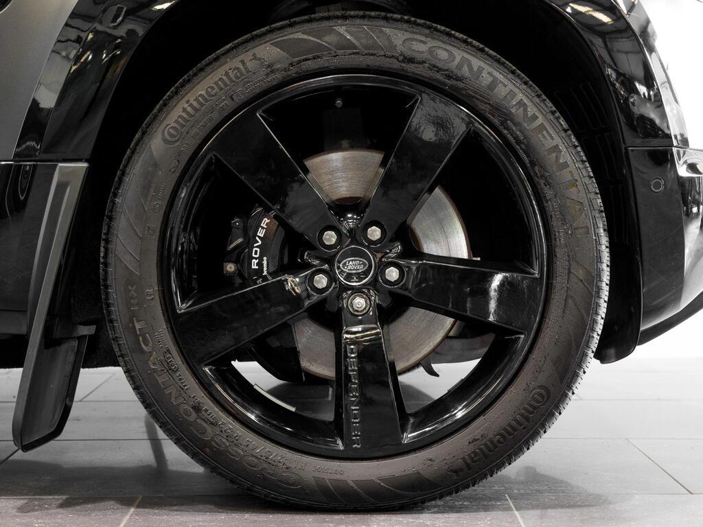 An exterior shot of the wheel on a 2024 Land Rover Defender 110