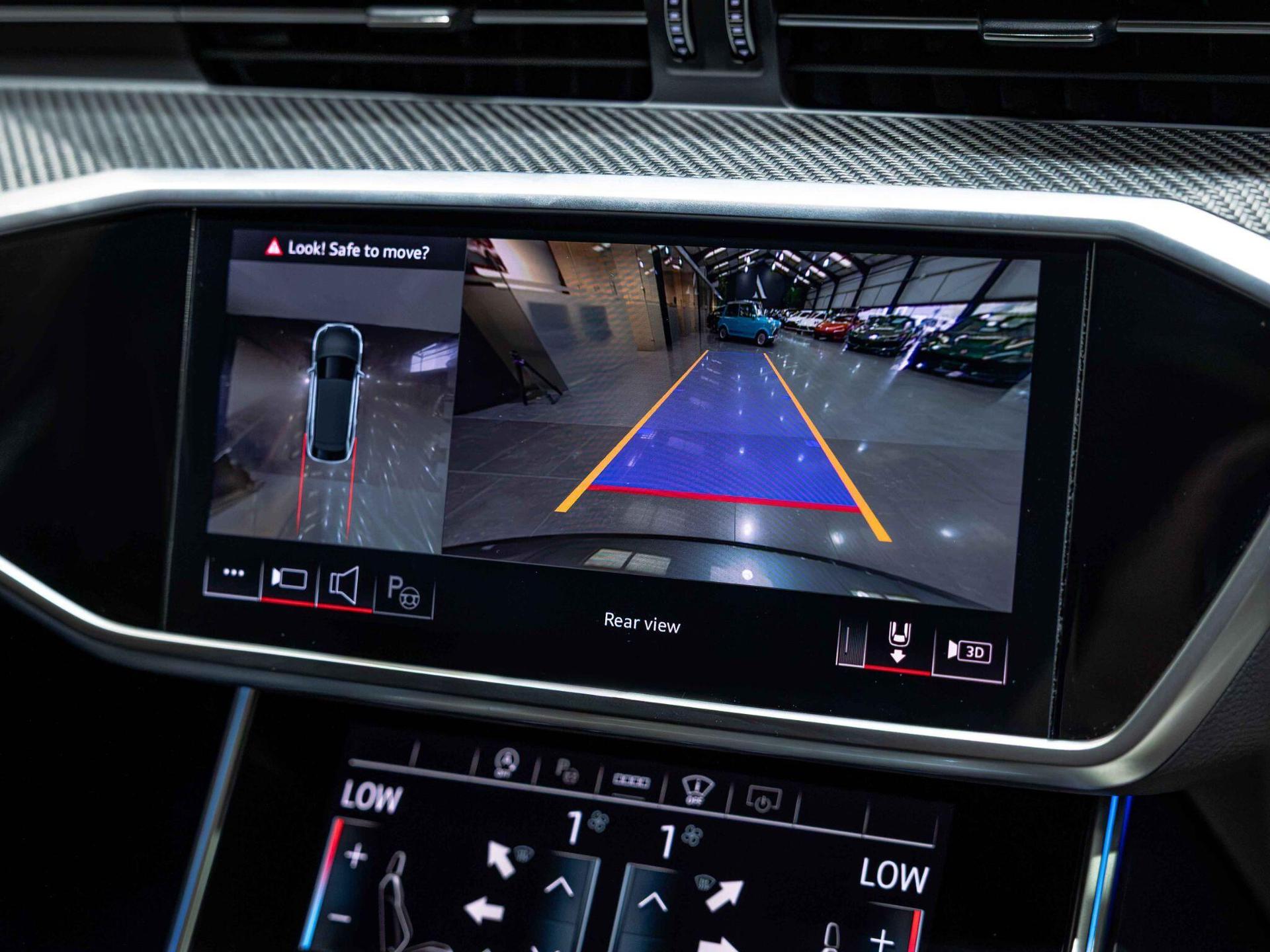 An interior shot of the infotainment system on a 2024 Audi RS6 Avant