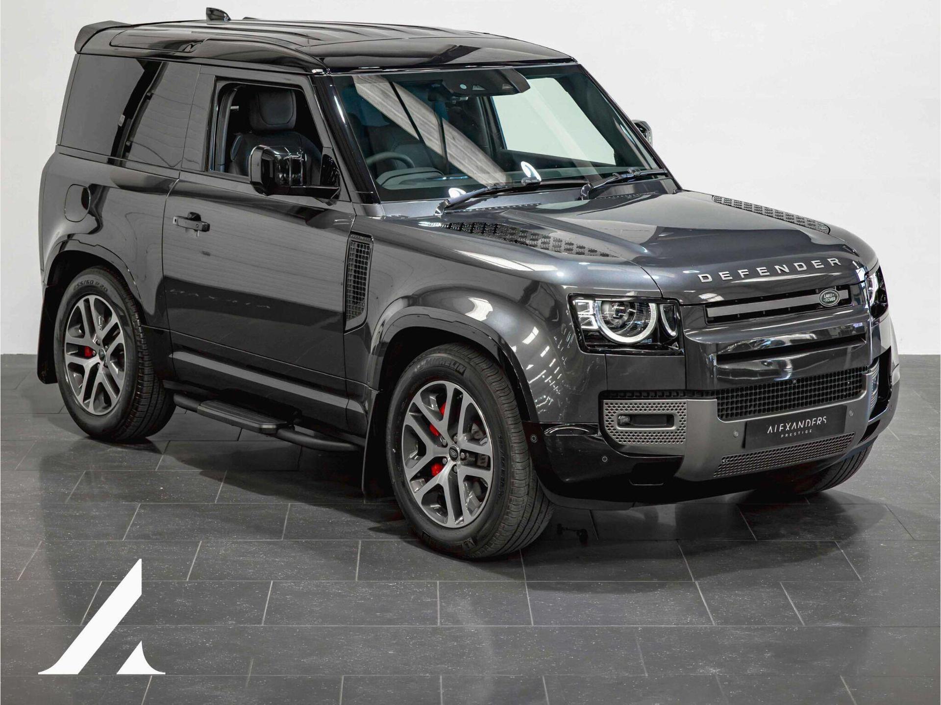 An exterior shot of the front right on a 2024 Land Rover Defender 90
