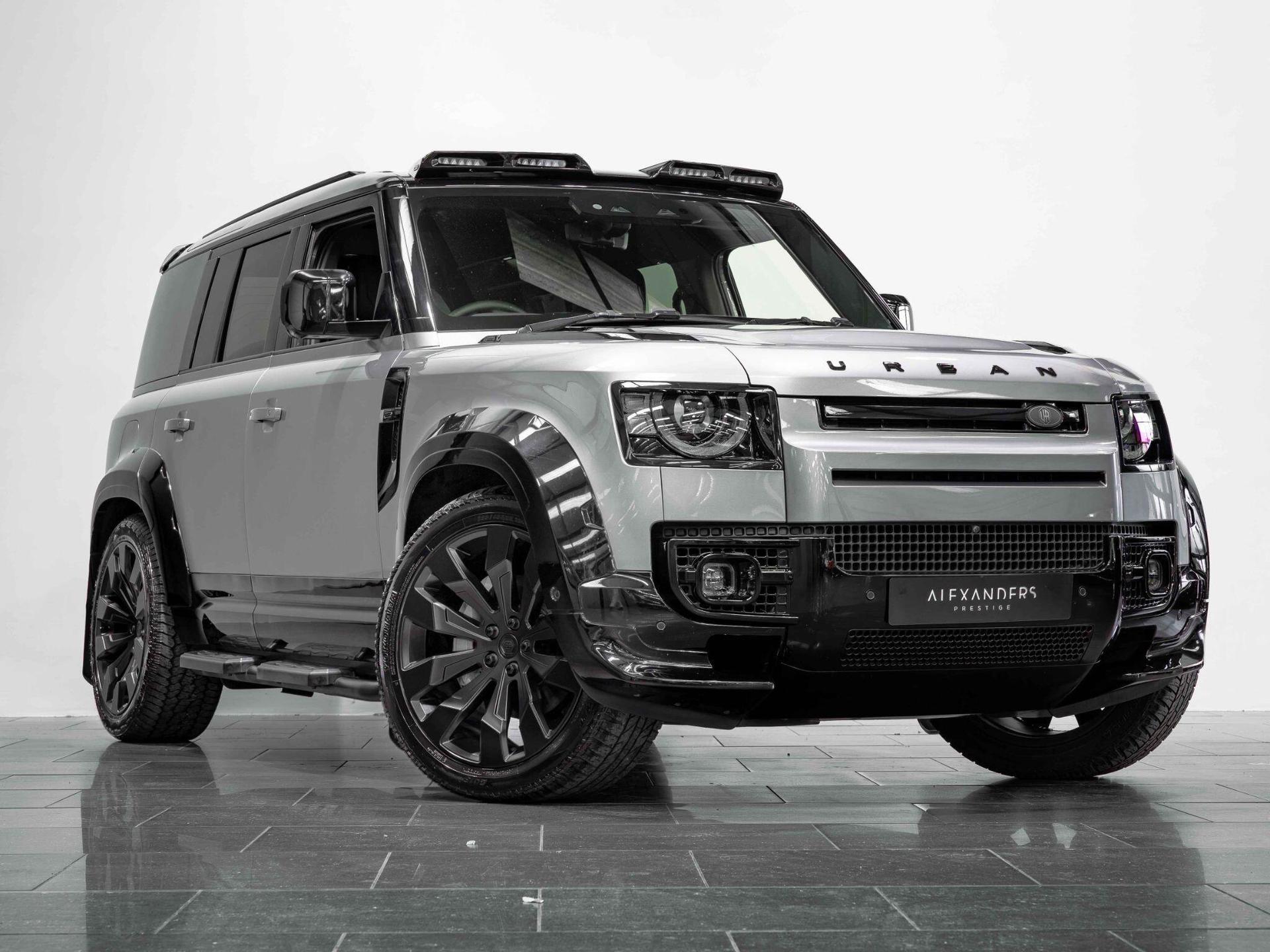 An exterior shot of the front right on a 2023 Land Rover Defender 110