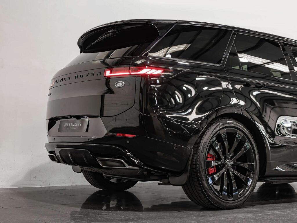 An exterior shot of the rear right on a 2023 Land Rover Range Rover Sport