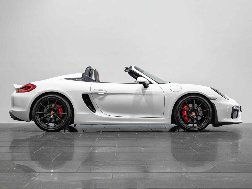 An exterior shot of the side right on a 2015 Porsche Boxster