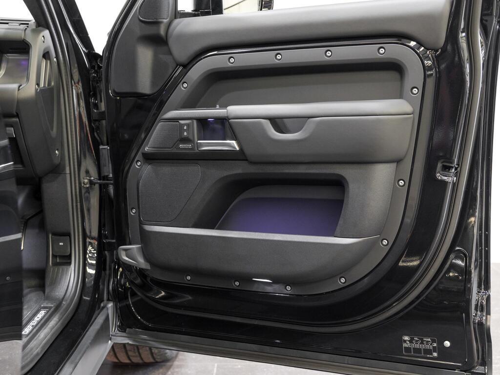 An interior shot of the door interior on a 2025 Land Rover Defender 110