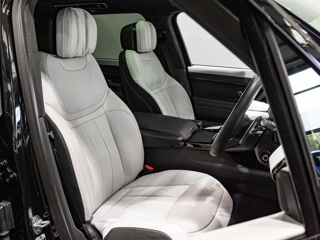 An interior shot of the driver seat on a 2023 Land Rover Range Rover Sport