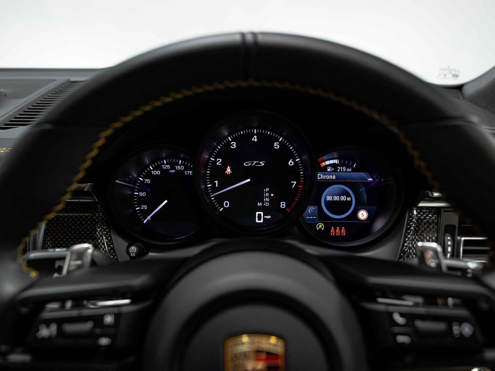 An interior shot of the driver instruments on a 2025 Porsche Macan