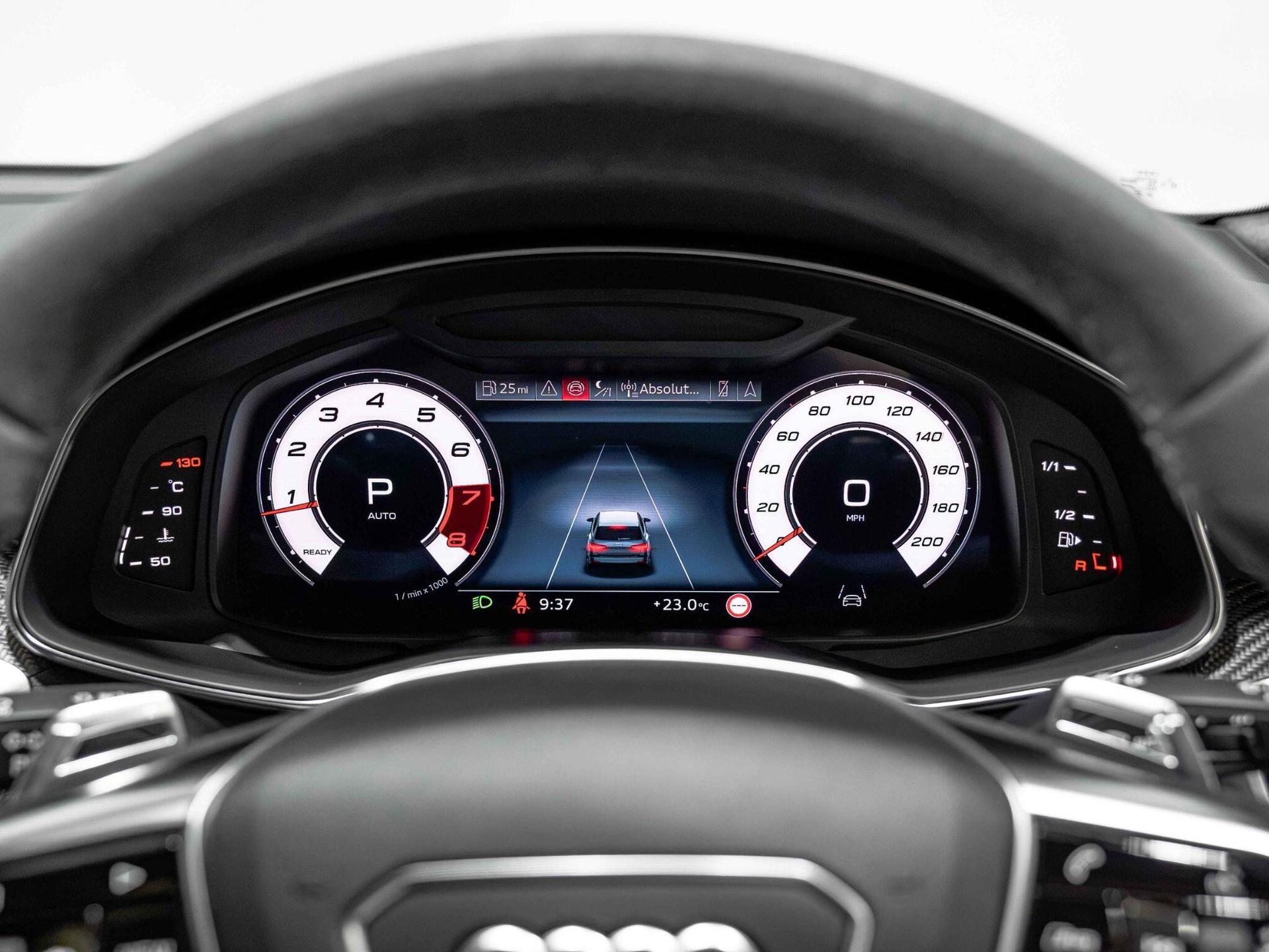 An interior shot of the driver instruments on a 2024 Audi RS6 Avant