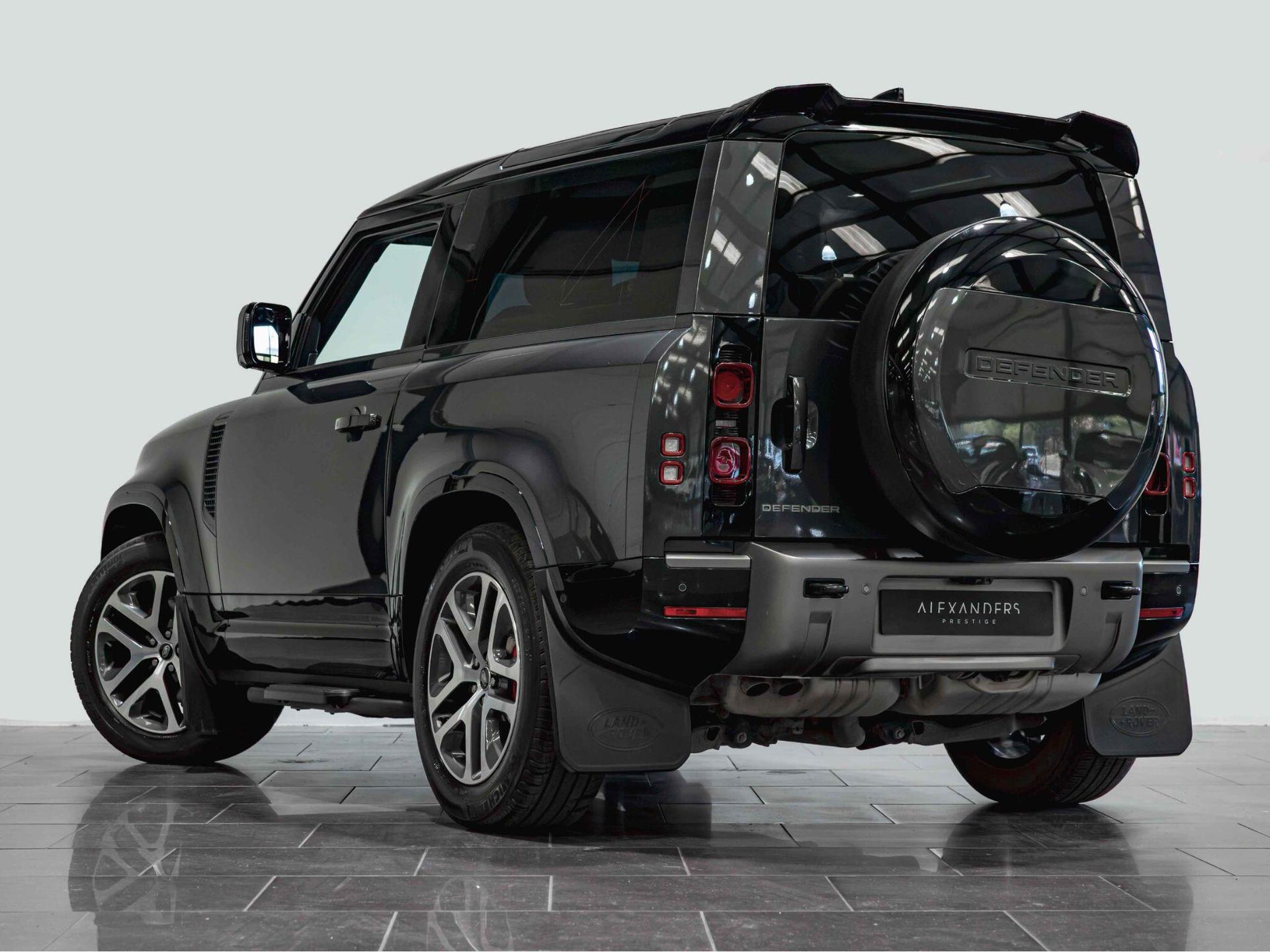 An exterior shot of the rear left on a 2024 Land Rover Defender 90