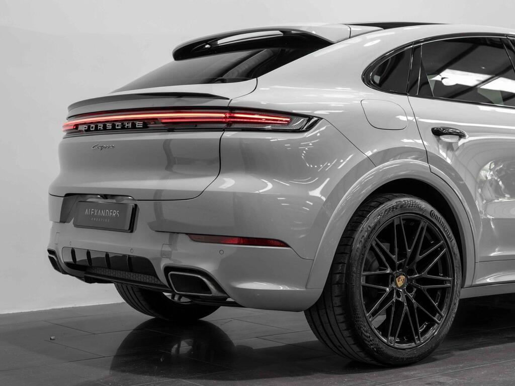 An exterior shot of the rear right on a 2023 Porsche Cayenne