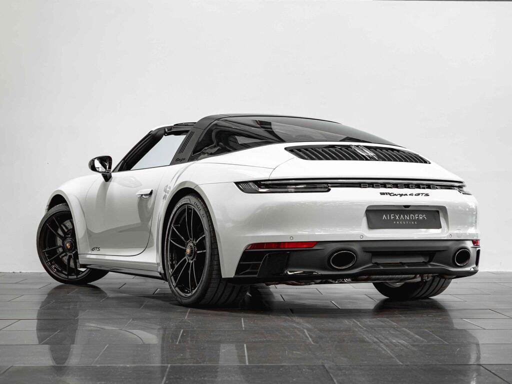 An exterior shot of the rear left on a 2021 Porsche 911