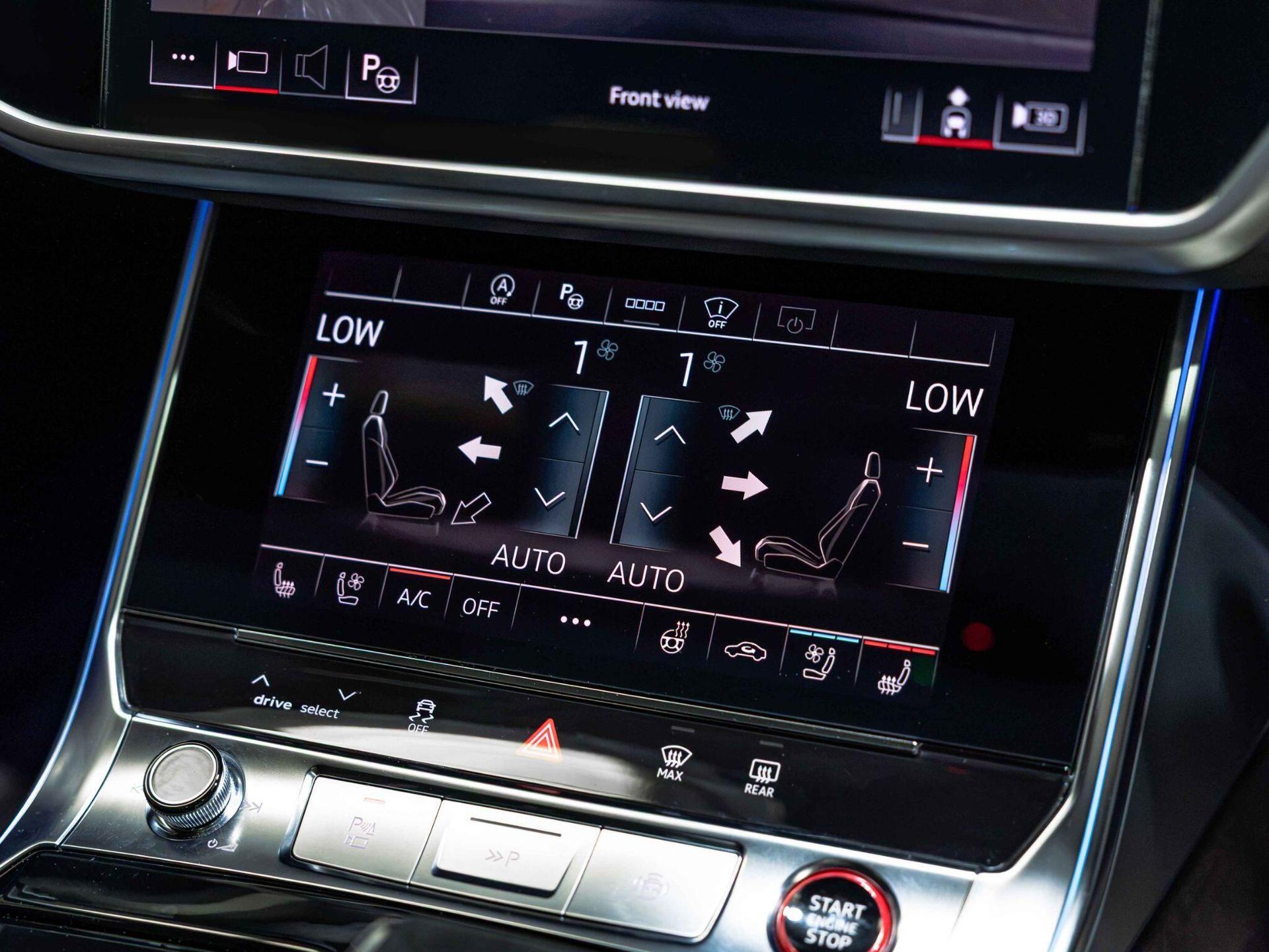 An interior shot of the infotainment system on a 2024 Audi RS6 Avant