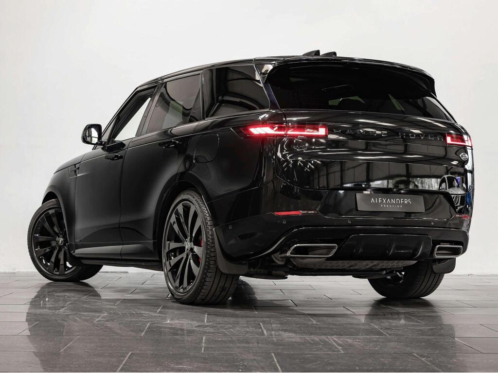 An exterior shot of the rear left on a 2023 Land Rover Range Rover Sport