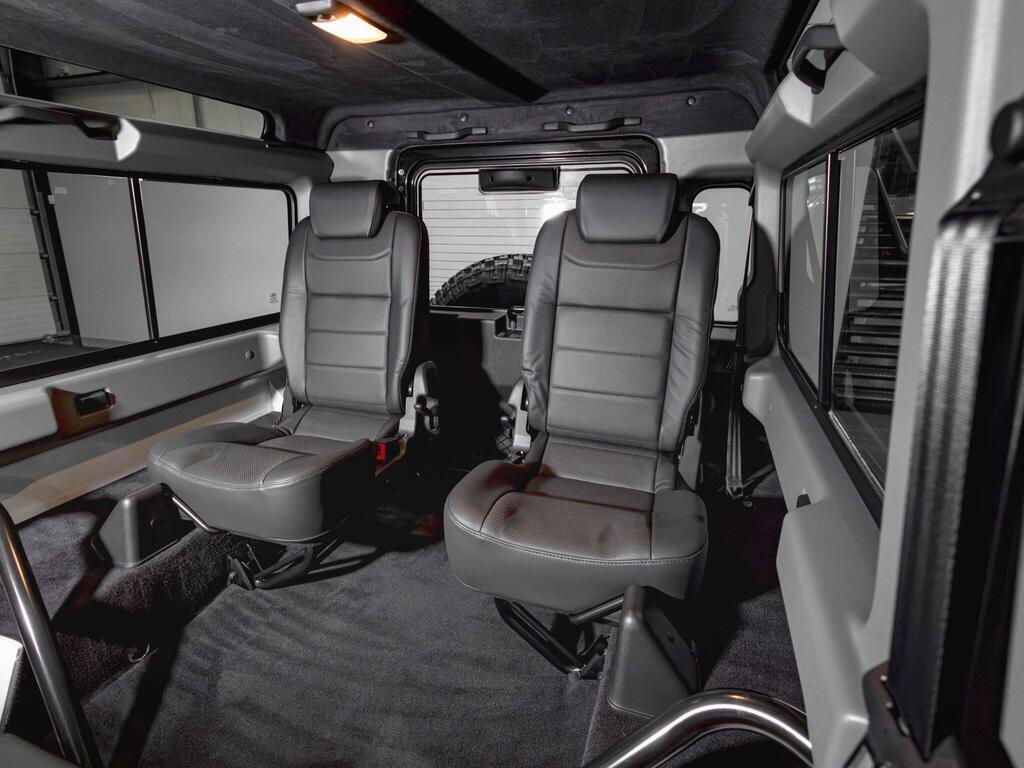 An interior shot of the seats rear on a 2016 Land Rover Defender 90