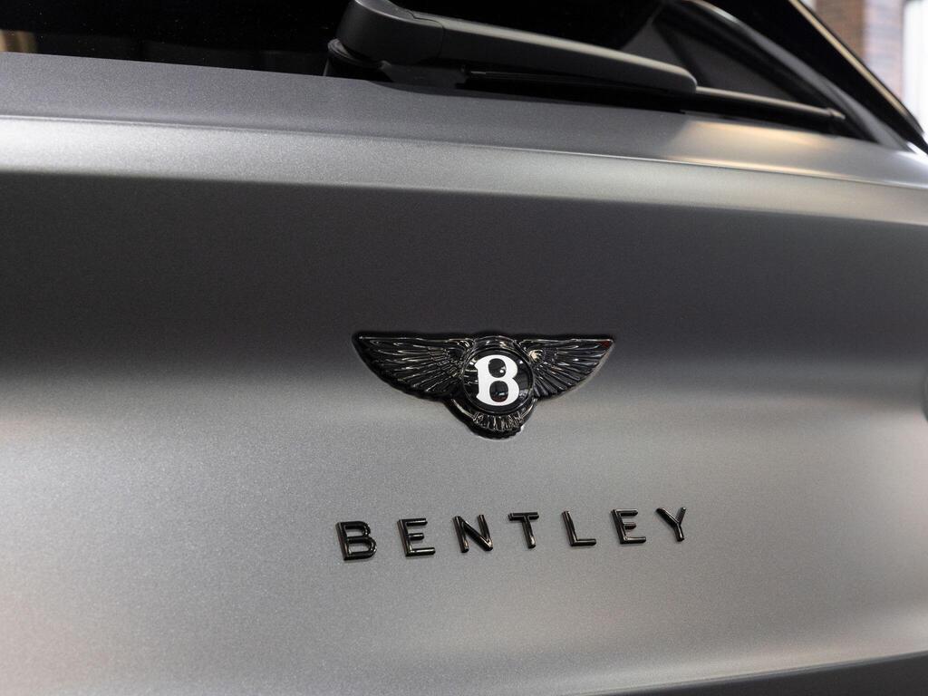 An exterior shot of the badge exterior on a 2025 Bentley Bentayga